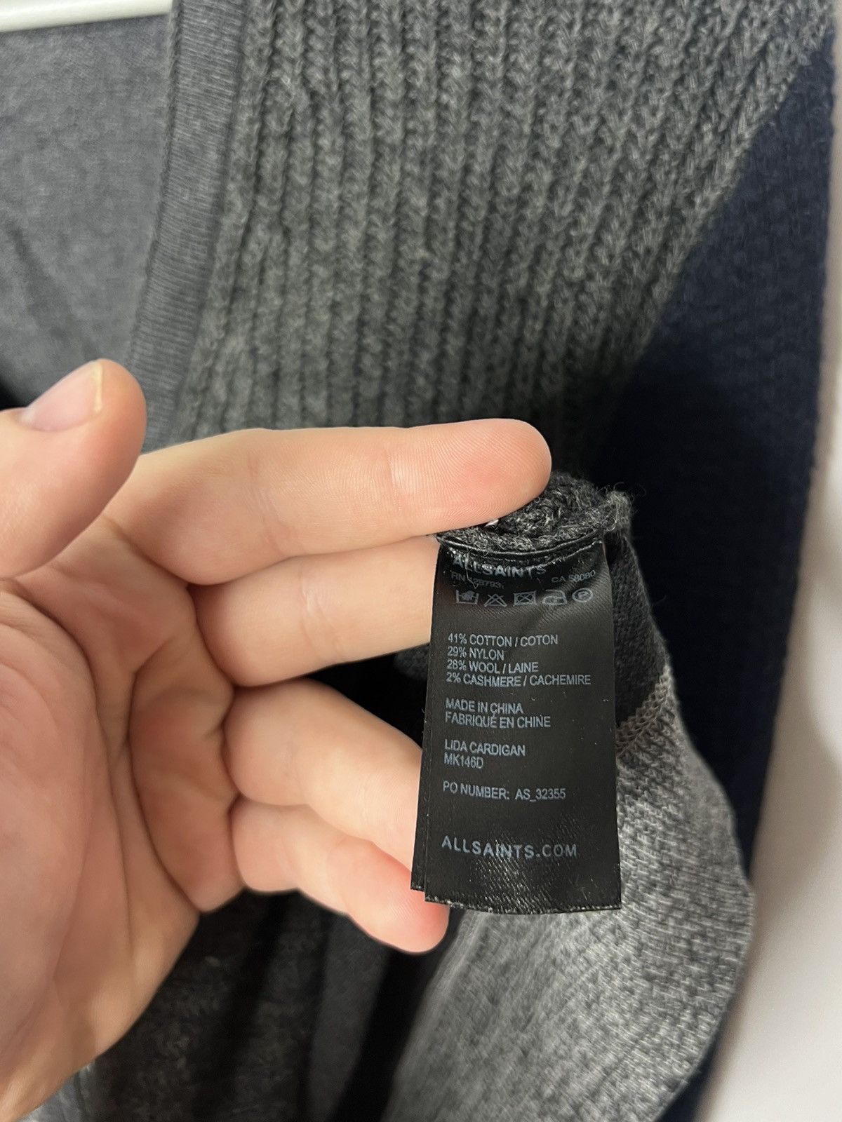 Other AllSaints Luxury Wool Full Zip Cardigan Jumper Pullover Size US S / EU 44-46 / 1 - 9 Thumbnail