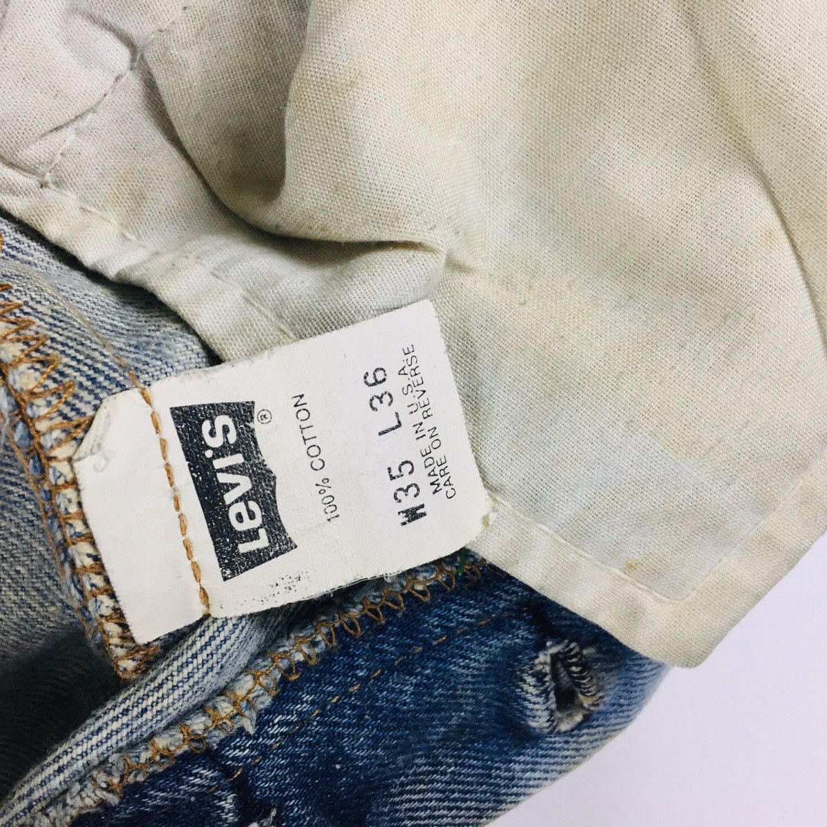 Levi's Vintage Clothing Vintage 90s Levi’s 501 Made In USA Size US 35 - 13 Thumbnail