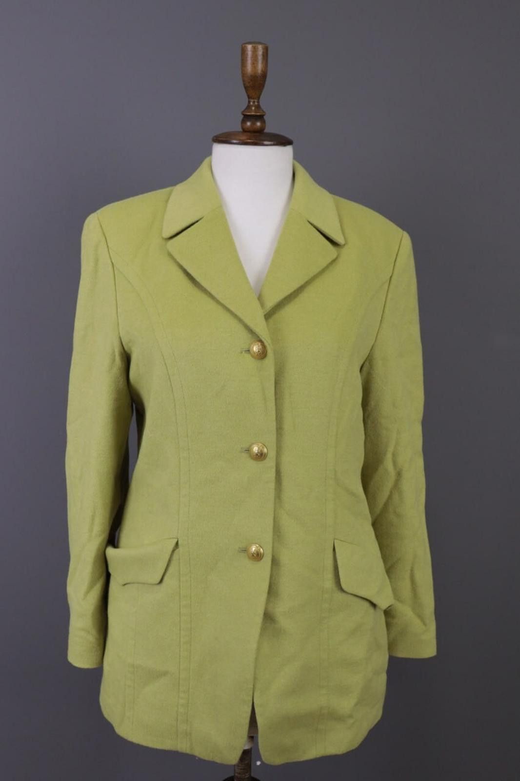 Christian Dior Monsieur Mondi Green Wool Angora Cashmere Coat Jacket Size 38 Size M / US 6-8 / IT 42-44 - 1 Thumbnail