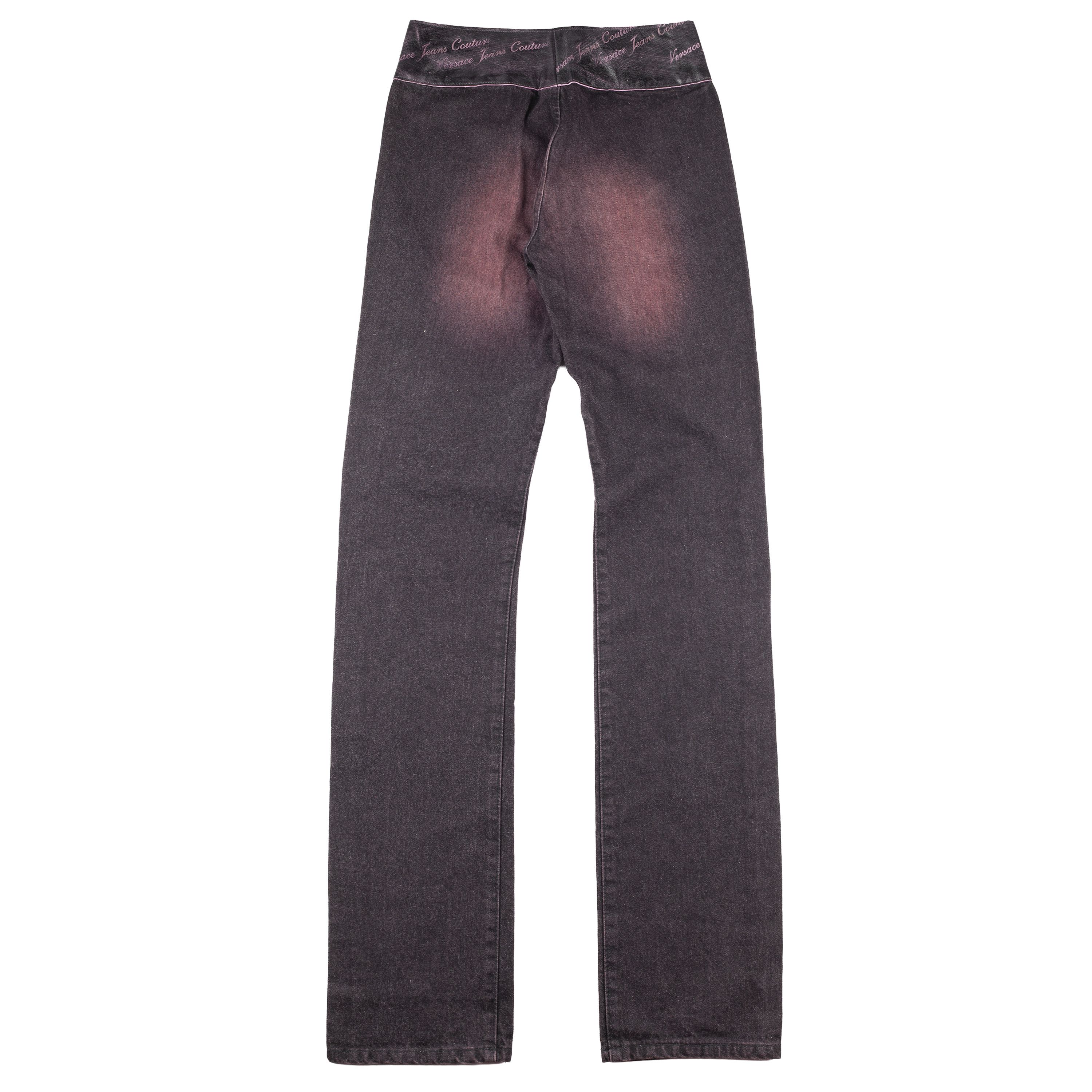 Versace Jeans Couture Versace Jeans Couture Black/Pink Acid Vintage Jeans Size 27" / US 4 / IT 40 - 3 Thumbnail