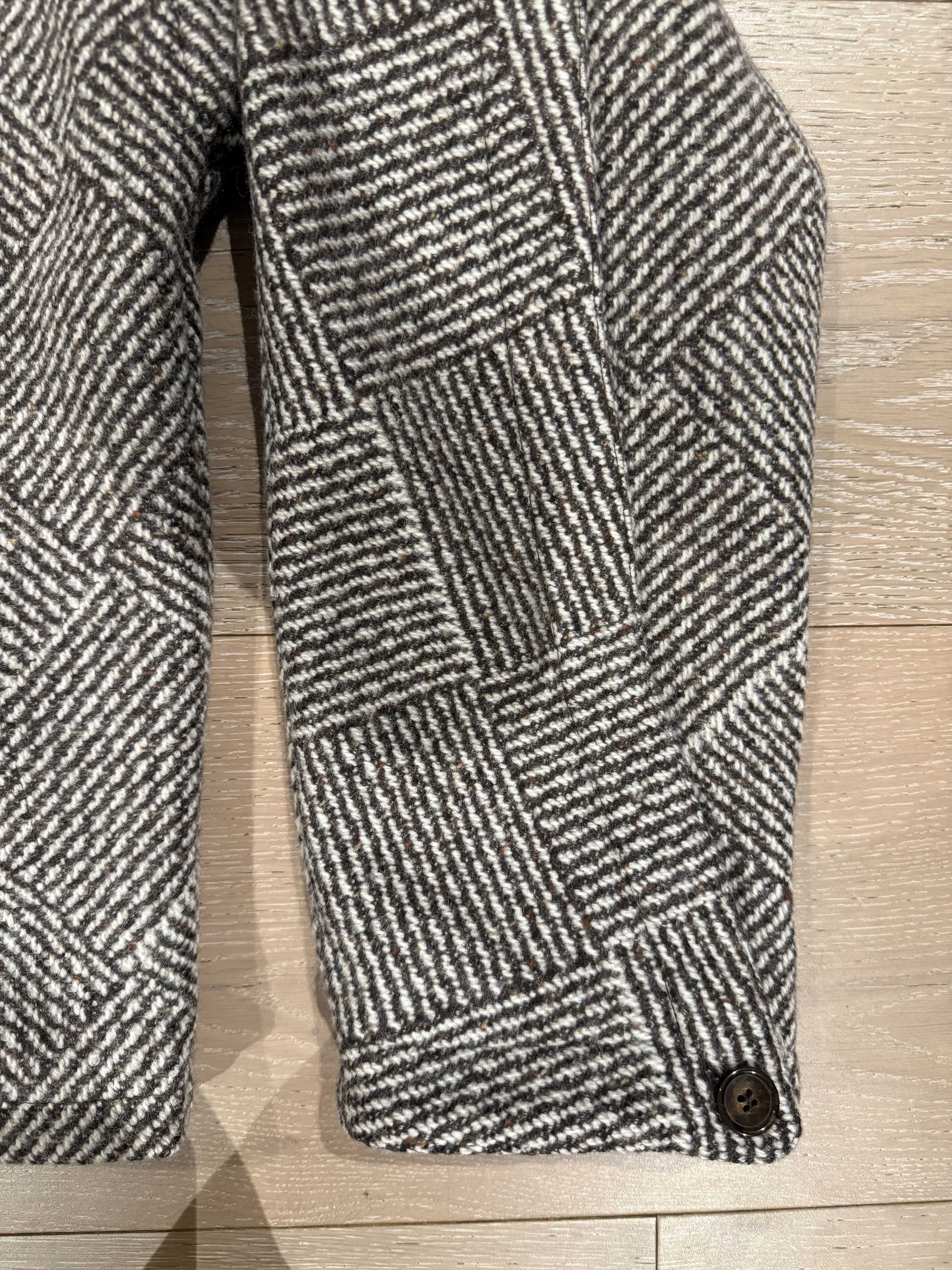 Ojardorf 💚 O. FILES Chess Wool Jacket in Mocha/Cream Medium NEW Size US M / EU 48-50 / 2 - 21 Thumbnail
