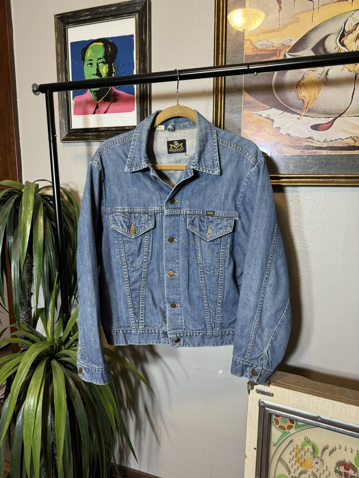 Vintage Vintage Maverick Denim Jacket Size US M / EU 48-50 / 2 - 1 Thumbnail