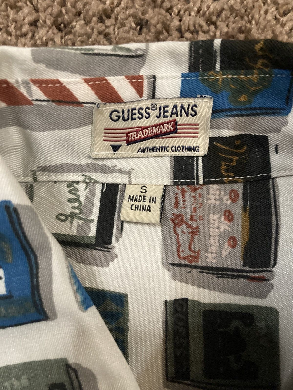 Designer × Guess × Vintage Vintage Guess by Georges Marciano Button Down Matchbox Shirt Size US S / EU 44-46 / 1 - 7 Thumbnail