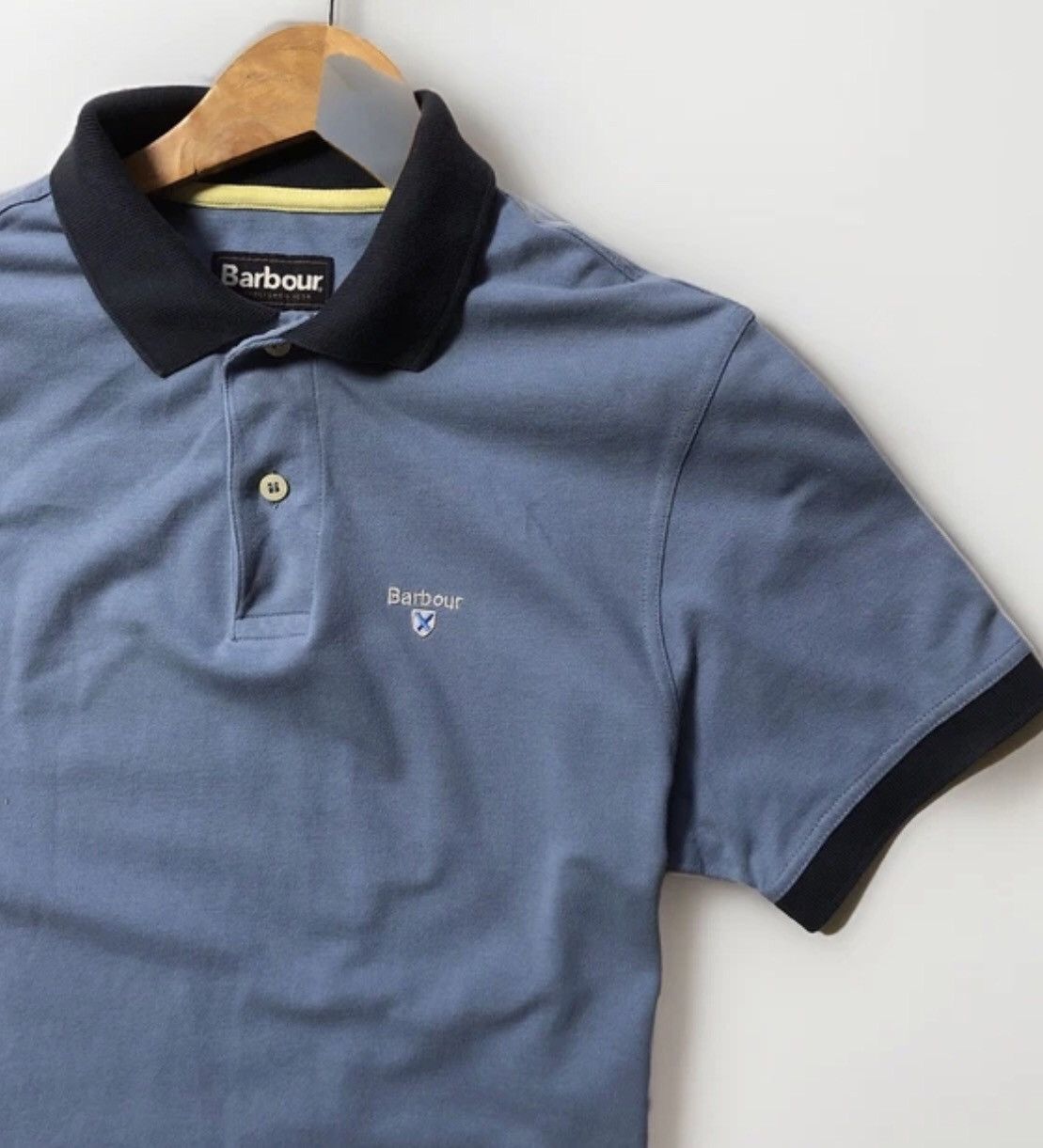 Barbour Barbour Men’s Polo Shirt – Medium – Blue/Navy Contrast Size US M / EU 48-50 / 2 - 1 Thumbnail