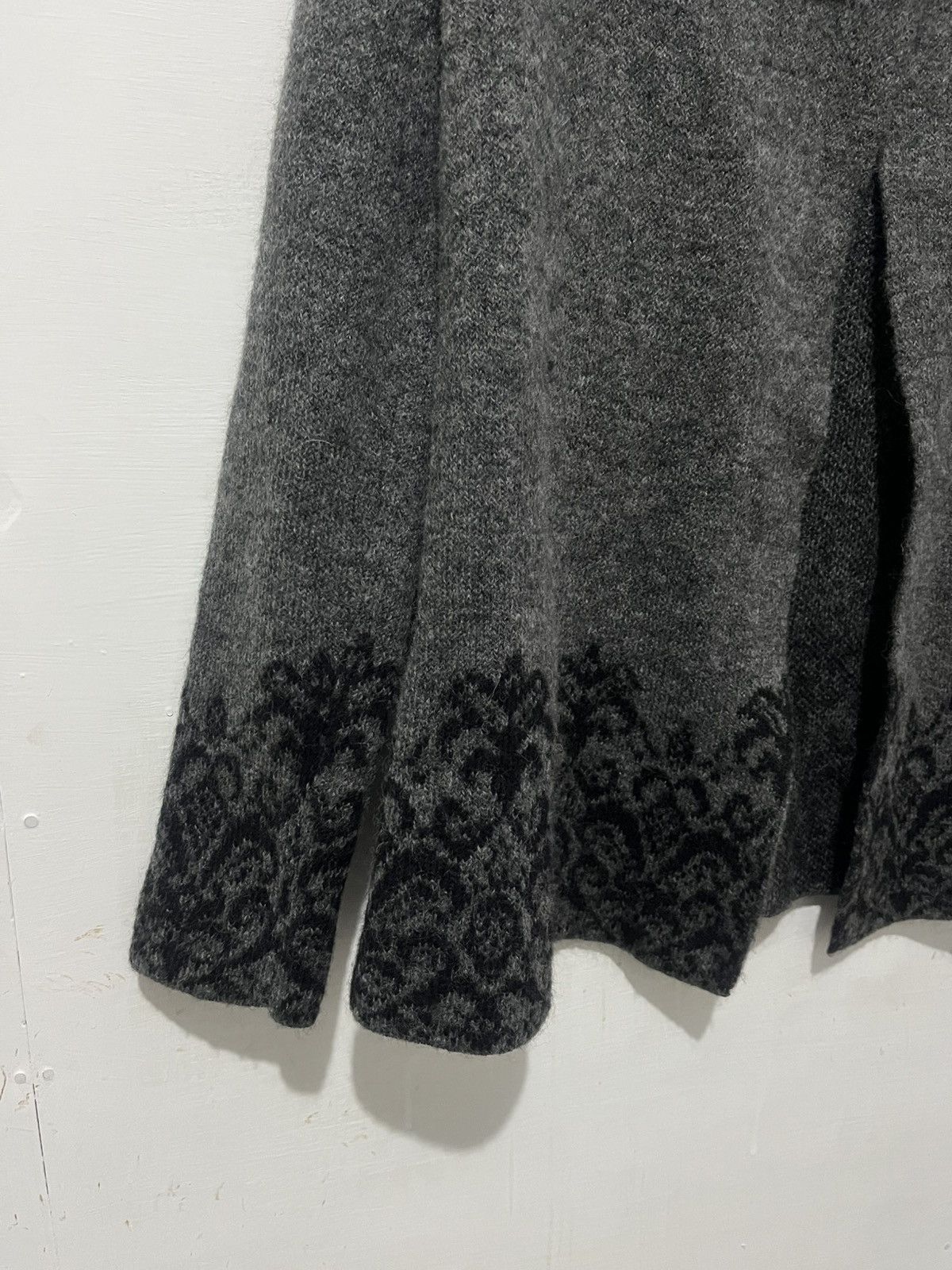 POST ARCHIVE FACTION (PAF) Adrienne Vittadini Grey Wool Blend Knit Cardigan Size US M / EU 48-50 / 2 - 4 Thumbnail