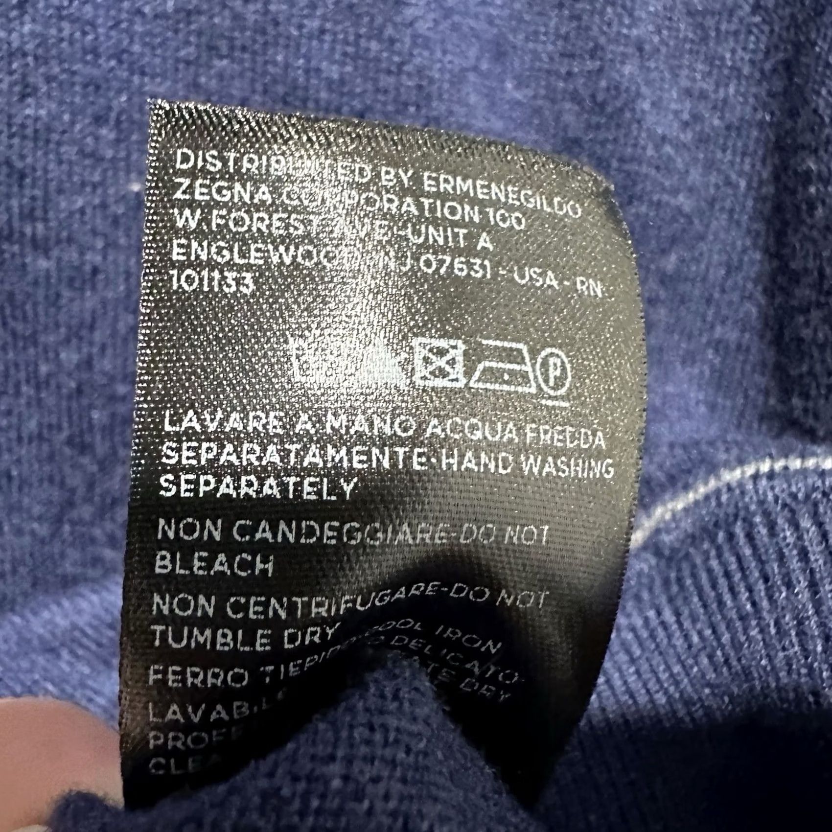 Ermenegildo Zegna Zegna Sport Sweater Mens XL Blue Cotton Cashmere Blend Crewneck Pullover Knit Casual Sports Mens Regular Size M Size US M / EU 48-50 / 2 - 7 Thumbnail