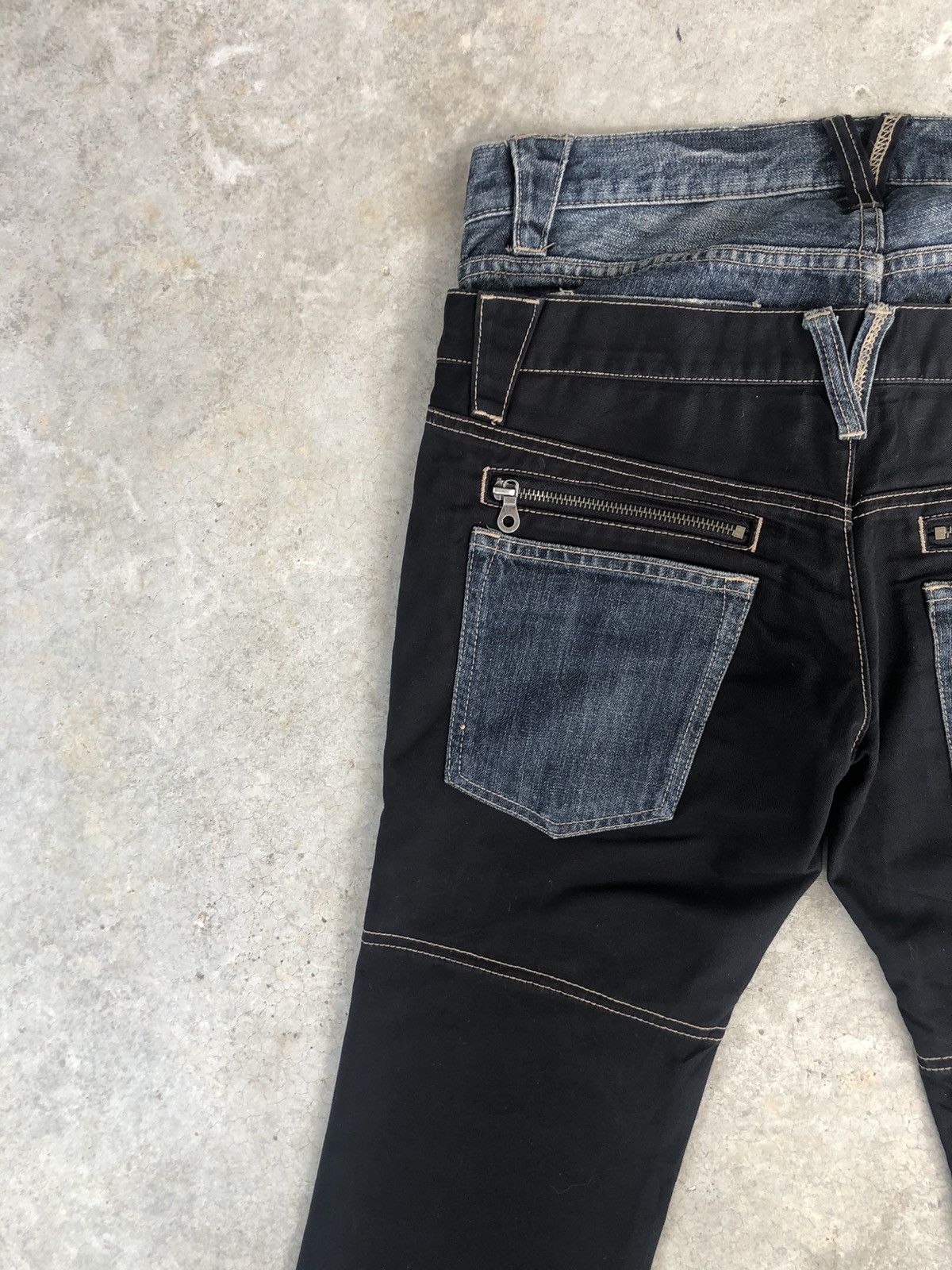 PPFM Japanese PPFM Double Waist Distressed Jeans Size US 31 - 9 Thumbnail