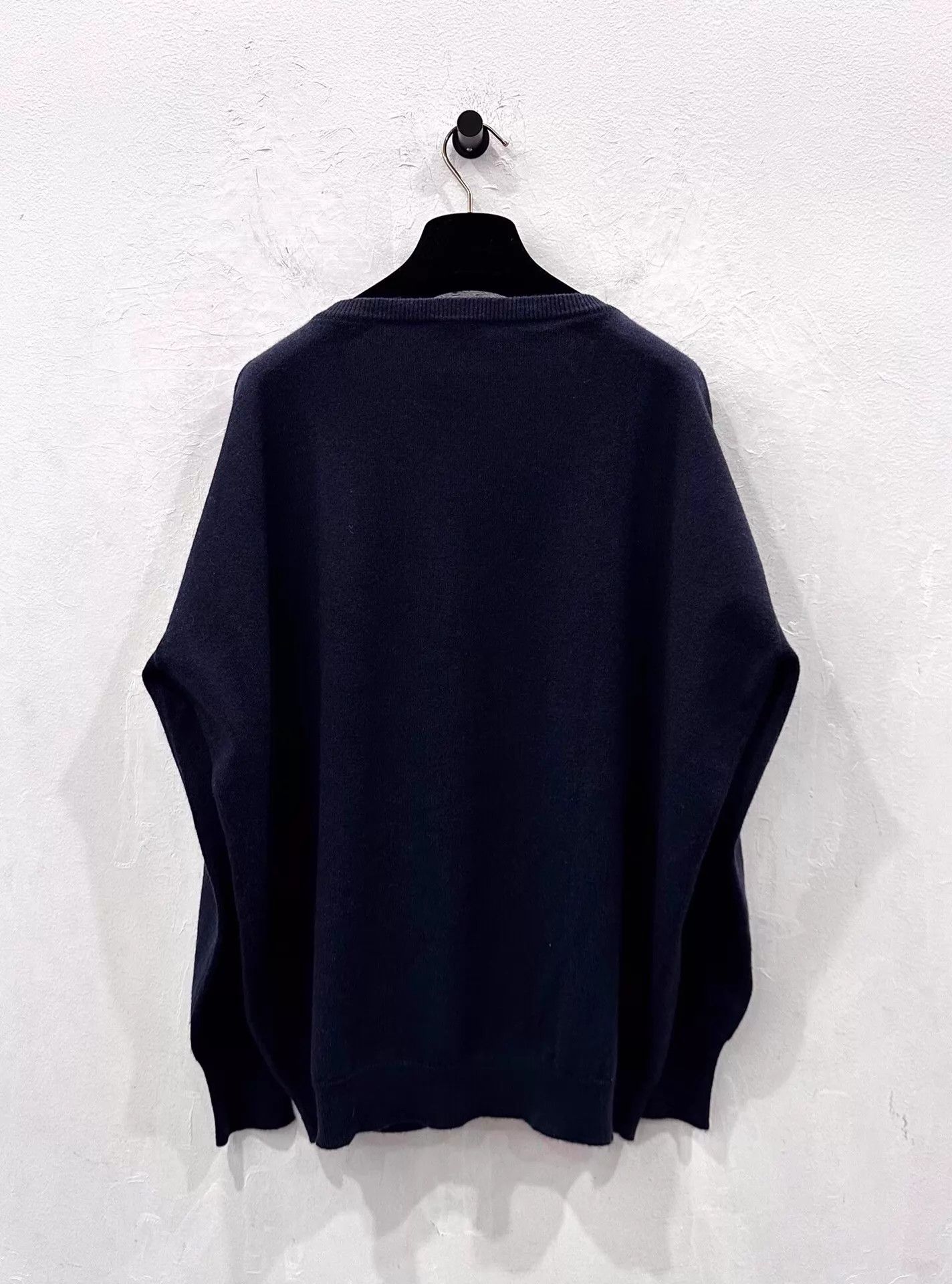 Brunello Cucinelli BC Men's V-neck Navy Cashmere Sweater S w/ Pocket Chain Logo Size US S / EU 44-46 / 1 - 2 Thumbnail
