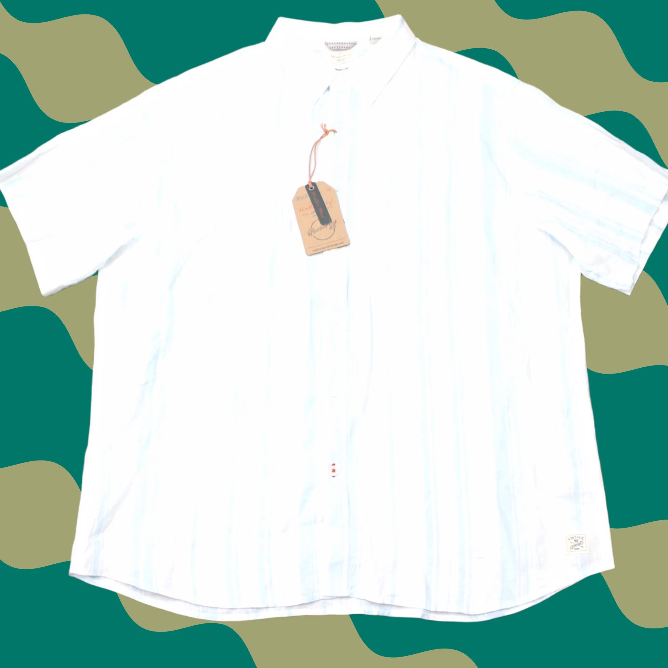 Weatherproof Weatherproof Mens 2XL XXL Blue Linen Short Sleeve Button Shirt NWT Washable Size US XXL / EU 58 / 5 - 1 Thumbnail