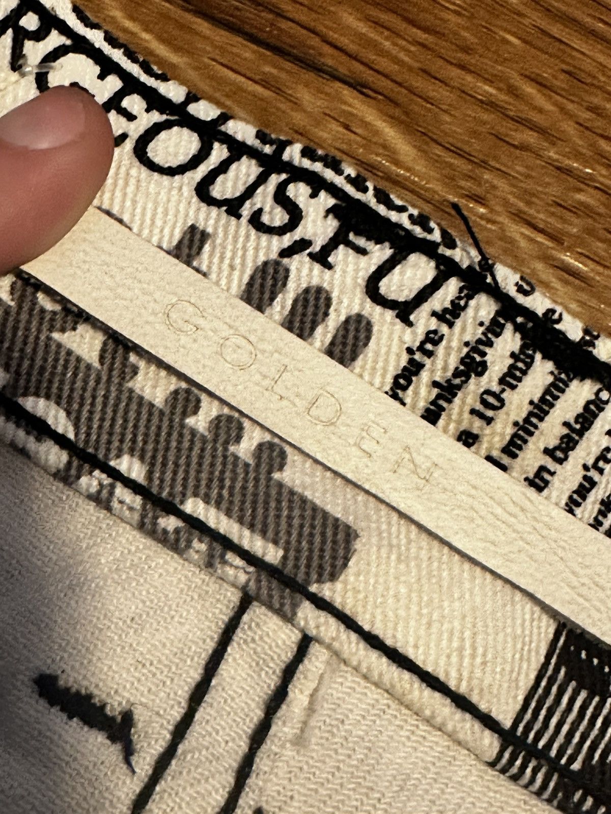 Golden Denim Golden Denim The True Stacked Revista Newspaper Print Jeans Size US 32 / EU 48 - 9 Thumbnail