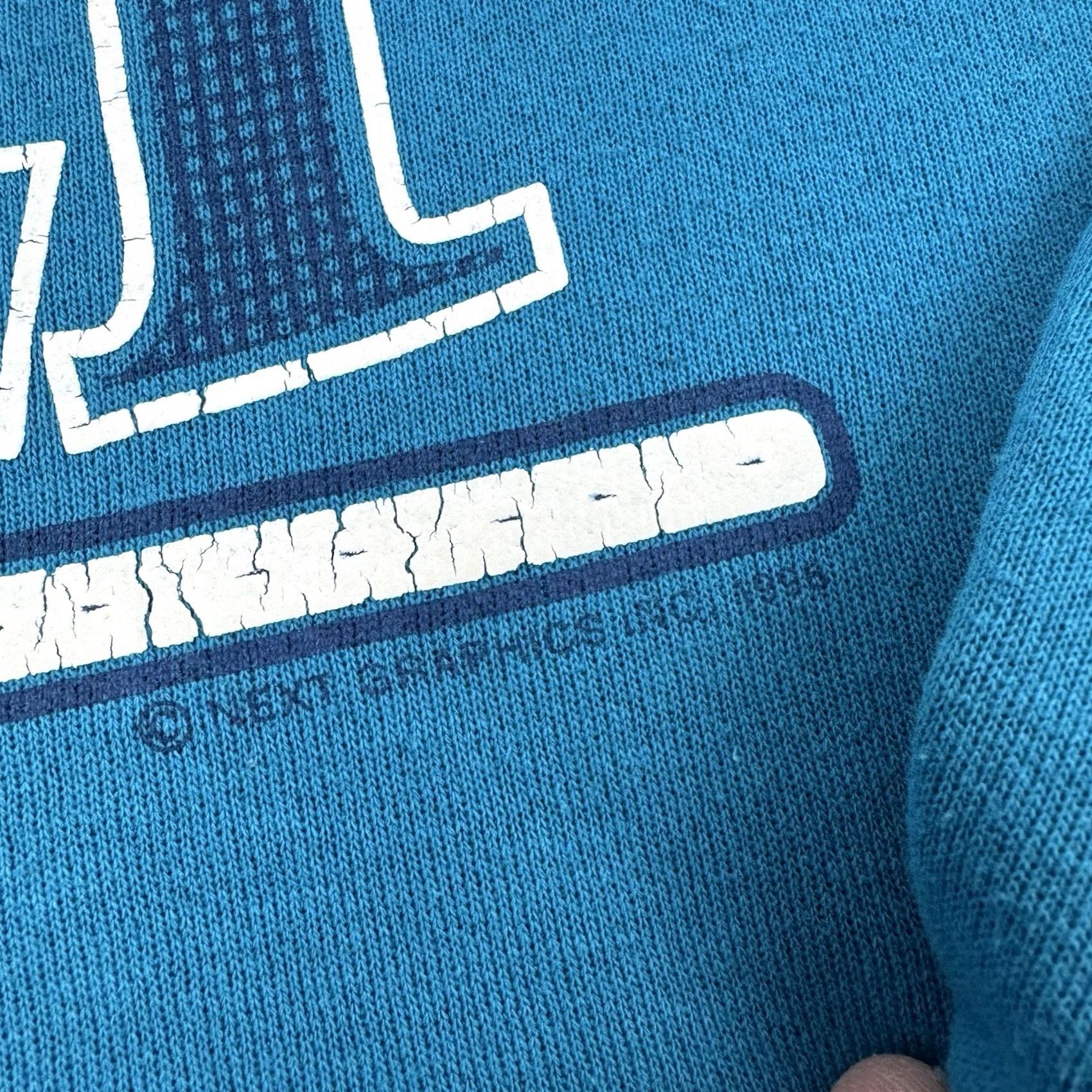 Hanes VINTAGE Hanes Golf Sweatshirt Adult XL Pullover Sport Outdoor Dad 90s USA Blue Size US XL / EU 56 / 4 - 3 Thumbnail