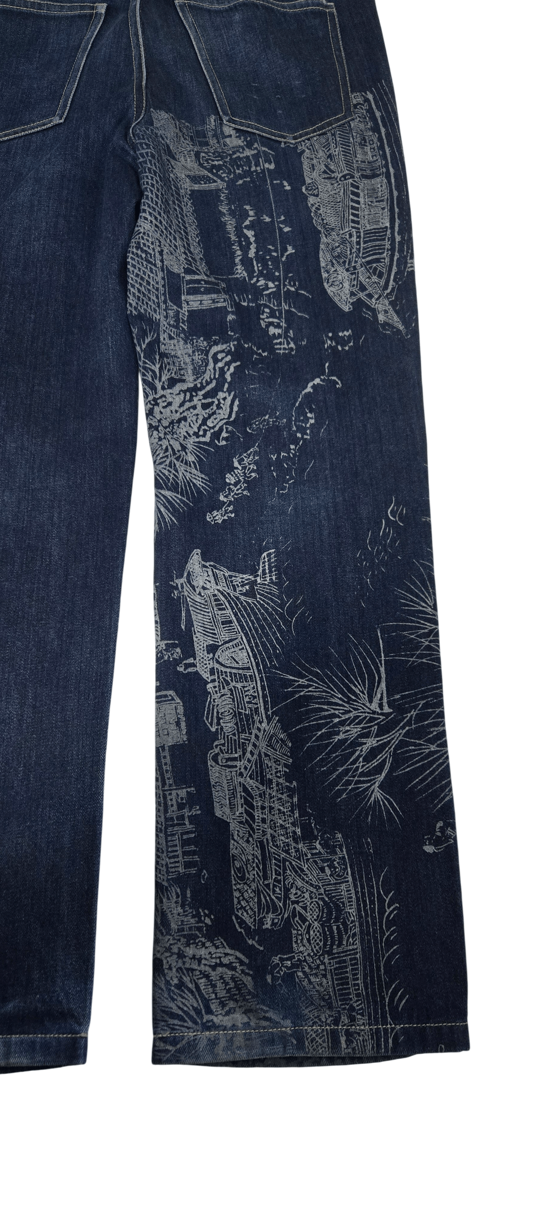 Feng Chen Wang Feng Chen Wang Indigo Lanyinhuabu Jeans Size US 32 / EU 48 - 5 Thumbnail