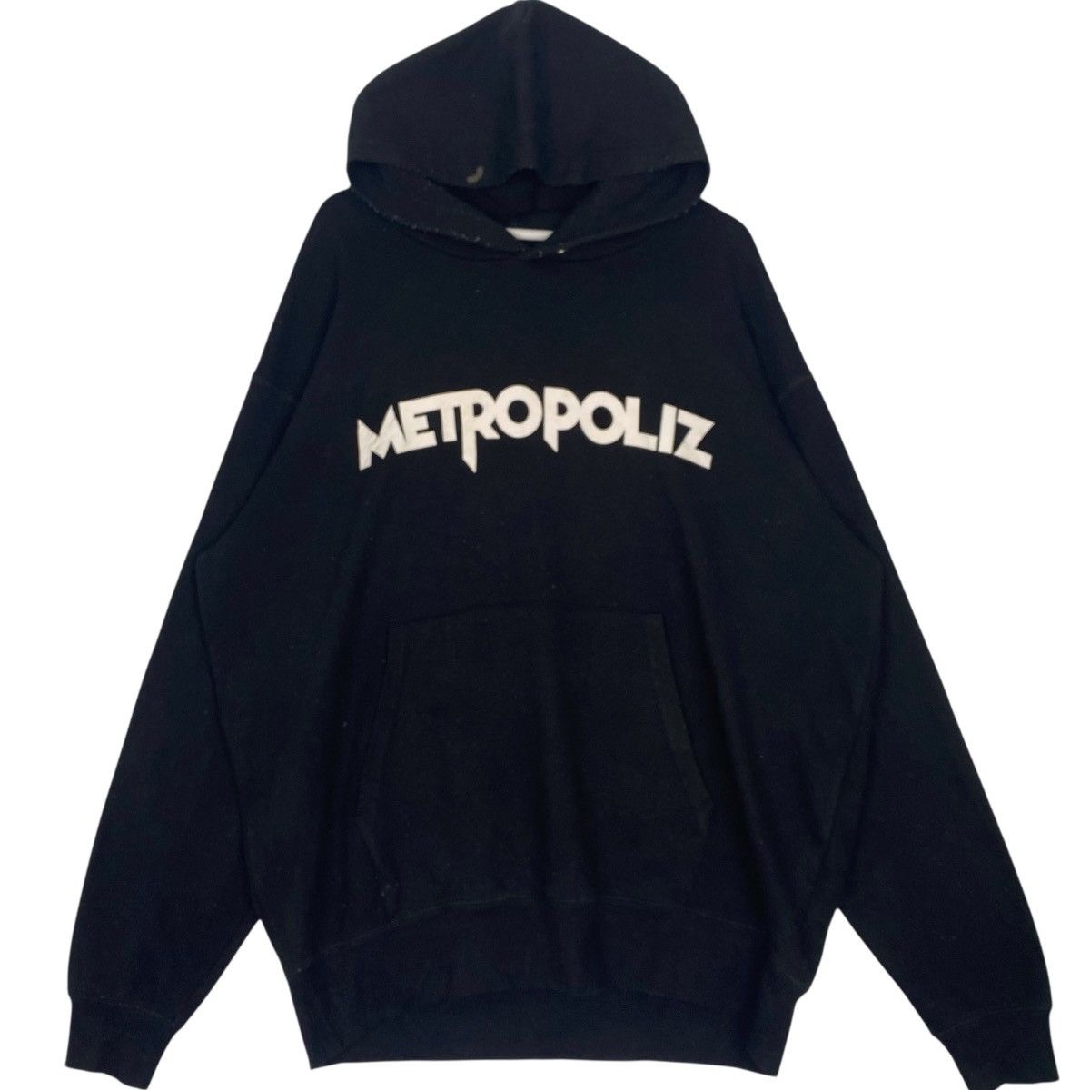 Other Vintage Metropoliz Hoodie Sweater Black Pullover Jumper SzL Size US L / EU 52-54 / 3 - 1 Thumbnail