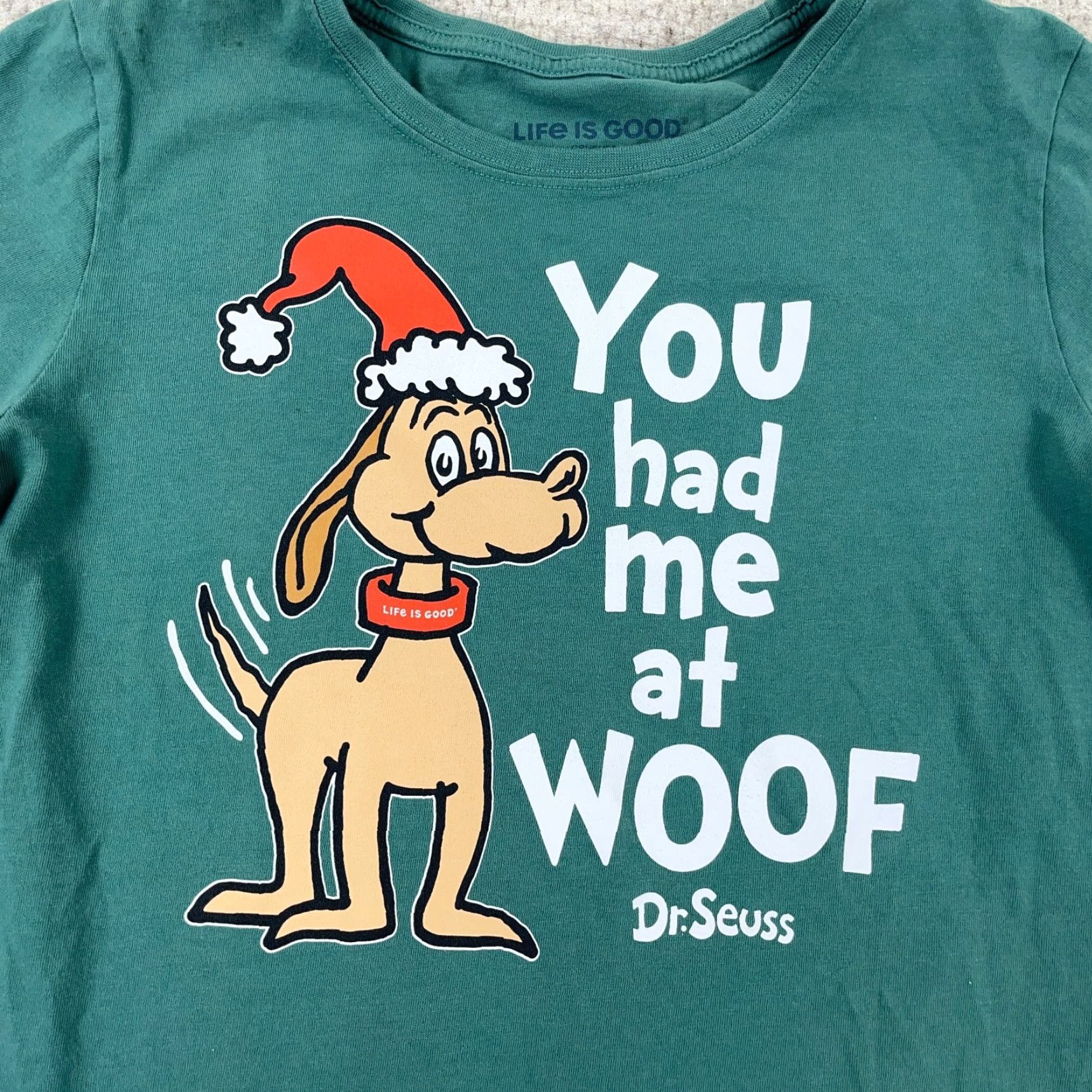Life is Good Life is Good Shirt Women Large Geen Dr Seuss The Grinch Max Crusher Tee Ladies Blue Womens Size L / US 10 / IT 46 - 2 Thumbnail