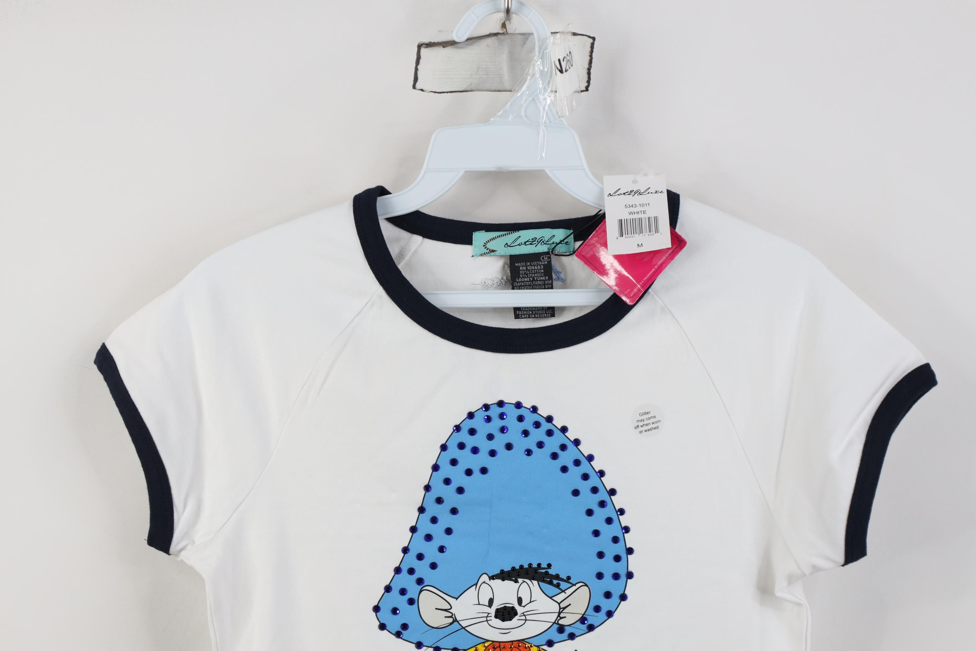 Vintage Deadstock Vintage Lot 29 Looney Gonzales Ringer T-Shirt Size M / US 6-8 / IT 42-44 - 2 Thumbnail
