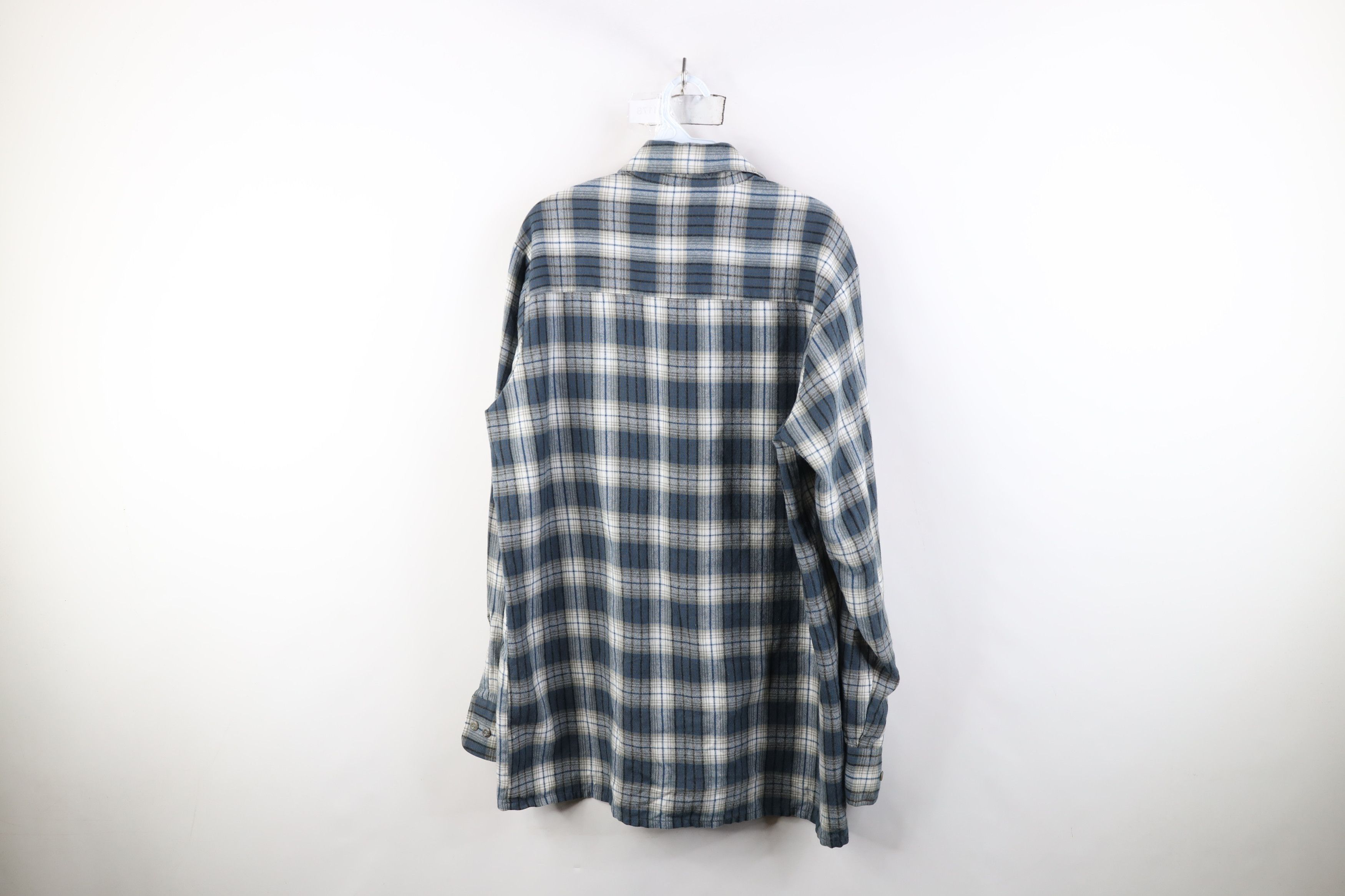Vintage Vintage 70s Streetwear Knit Collared Button Shirt Plaid Size US L / EU 52-54 / 3 - 11 Thumbnail