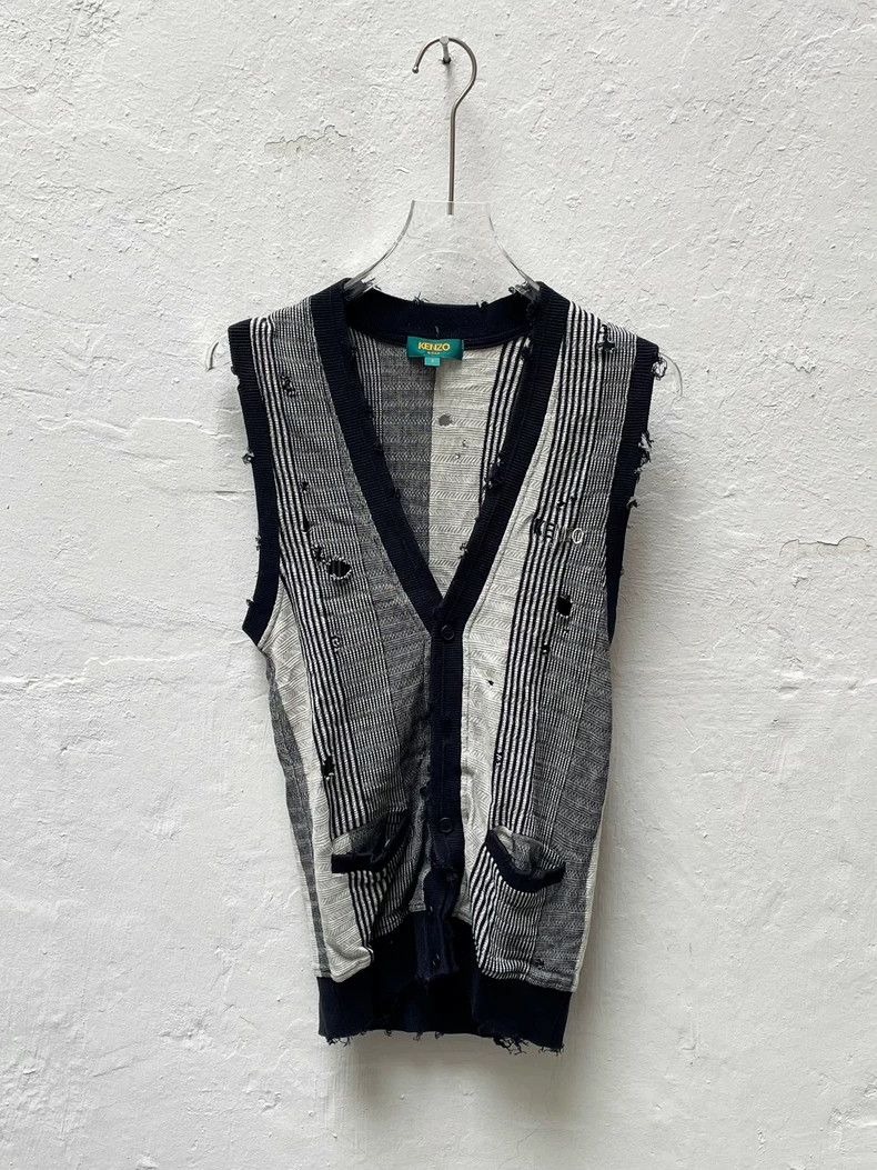 Kenzo Kenzo 80s Grunge Style Knit Vest-dmc Size US L / EU 52-54 / 3 - 1 Thumbnail