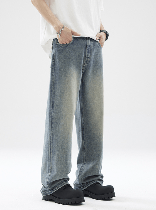 Japanese Brand American style vintage washed men's distressed jeans Size US 34 / EU 50 - 2 Thumbnail