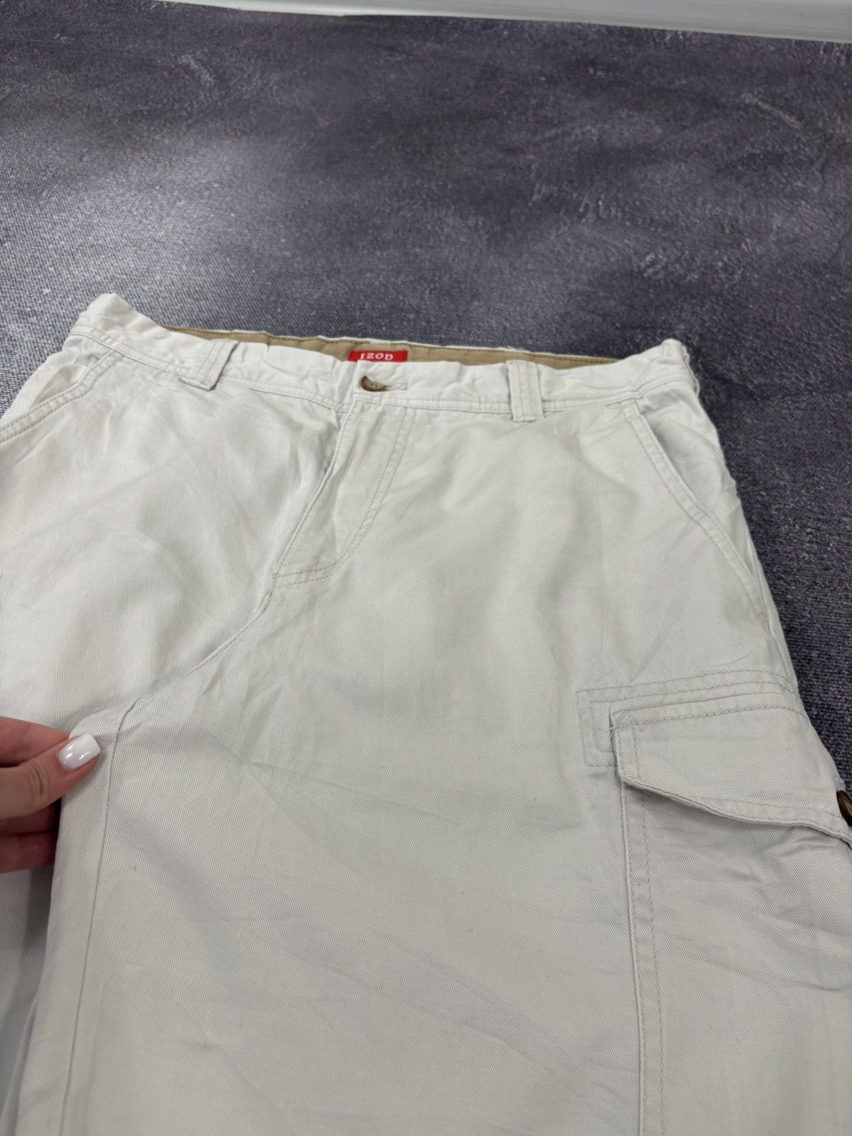 Izod Vintage IZOD 2000s Y2K Hype Utility Military Cargo Shorts Size US 32 / EU 48 - 4 Thumbnail