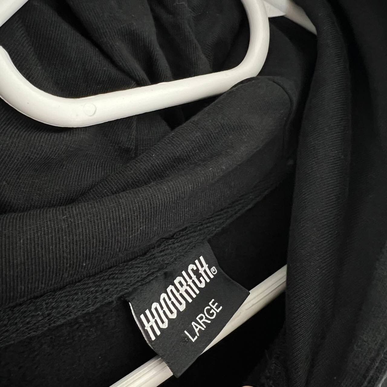Japanese Brand Hoodie Hoodrich Y2K Style Drill Black Big Print Size US L / EU 52-54 / 3 - 7 Thumbnail