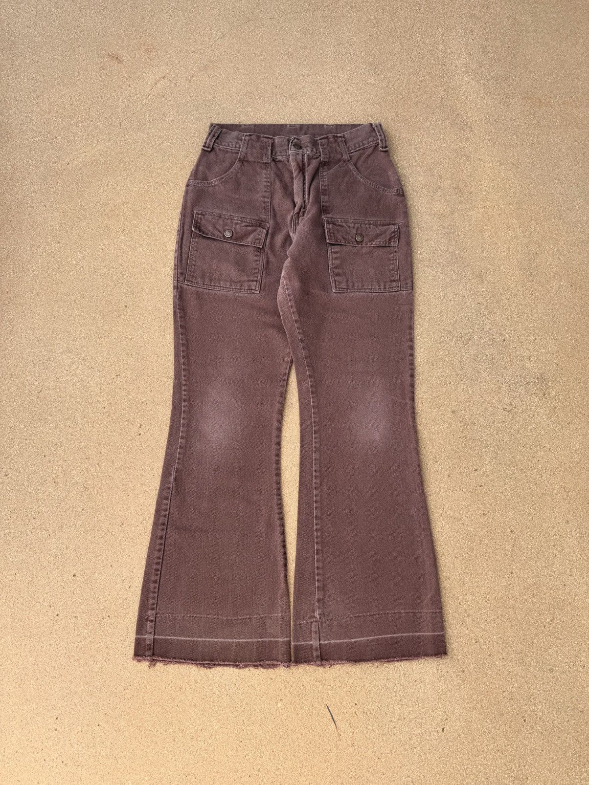 Levi's × Vintage Vtg 70’s Jc Penney Bellbottom Flare Brown Bush Pants 27x28 Size 27" / US 4 / IT 40 - 1 Thumbnail