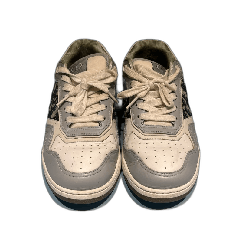 Dior Dior Low-Top Logo Print Sneakers in Gray-White Size US 7 / EU 40 - 1 Thumbnail