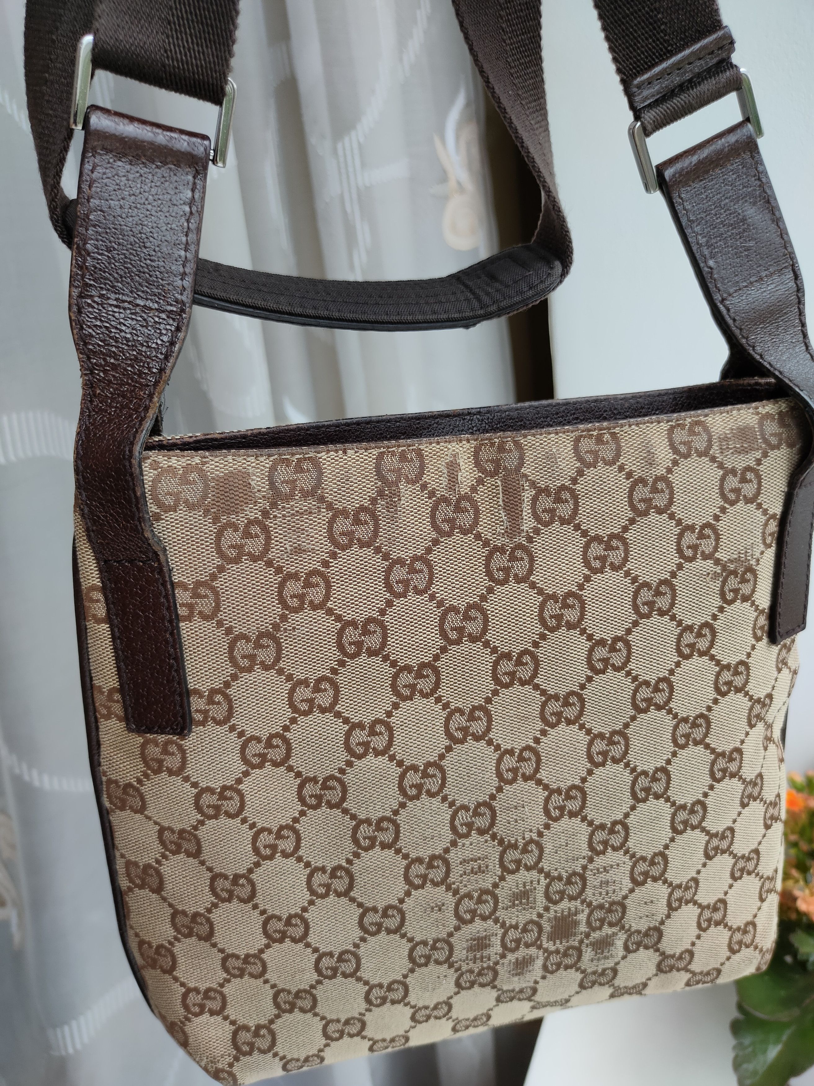 Gucci Gucci GG Pattern Canvas Leather Shoulder Bag Messenger Bag Size ONE SIZE - 11 Thumbnail