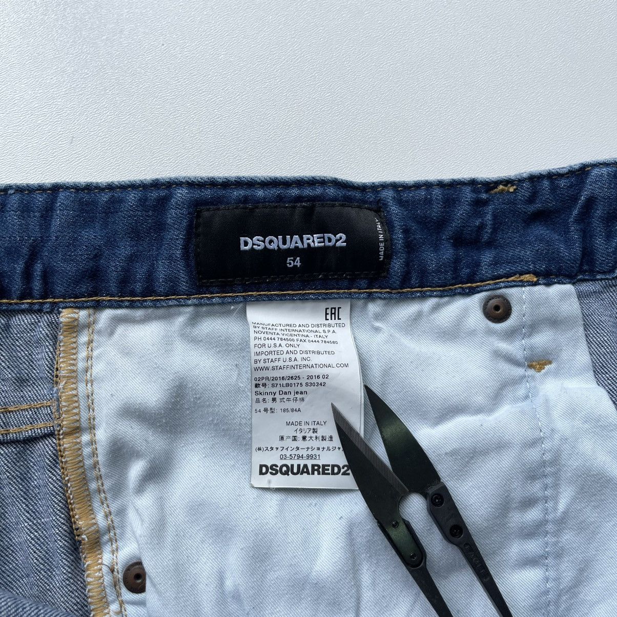 Dsquared2 Dsquared2 Distressed Japan Skinny Dan Stretch Jeans Blue Size US 36 / EU 52 - 8 Thumbnail