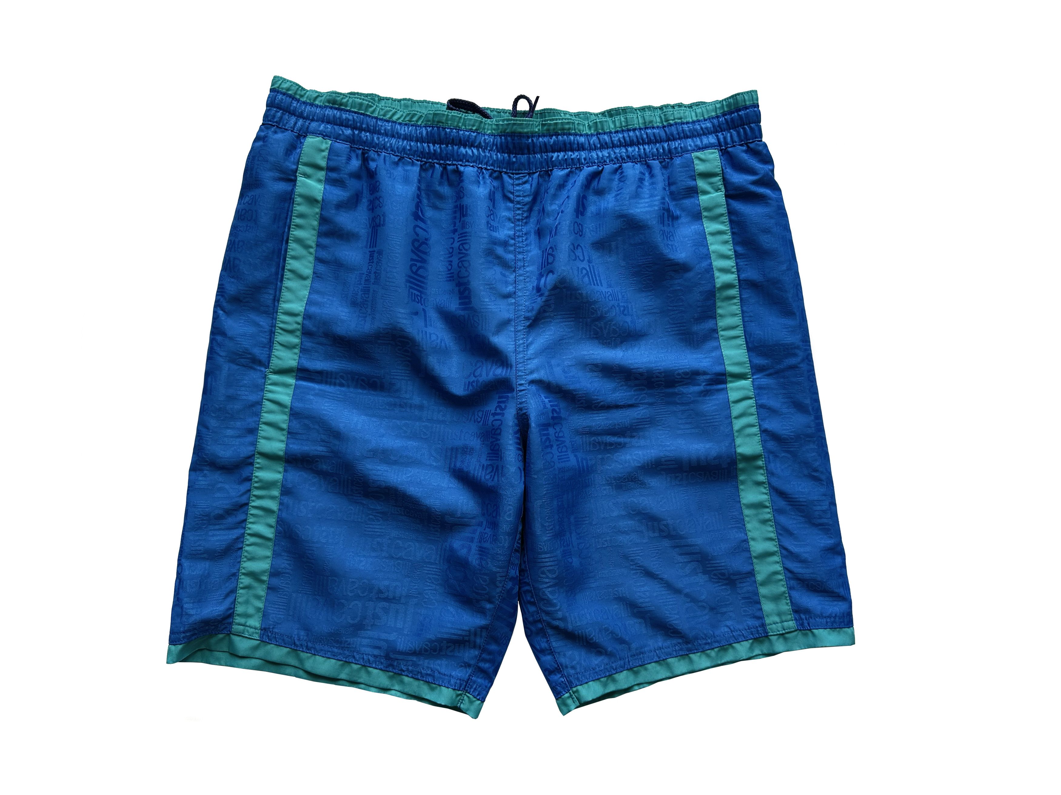 Just Cavalli × Roberto Cavalli Just Cavalli blue/turquoise monogram Swim shorts Size US 33 - 1 Thumbnail