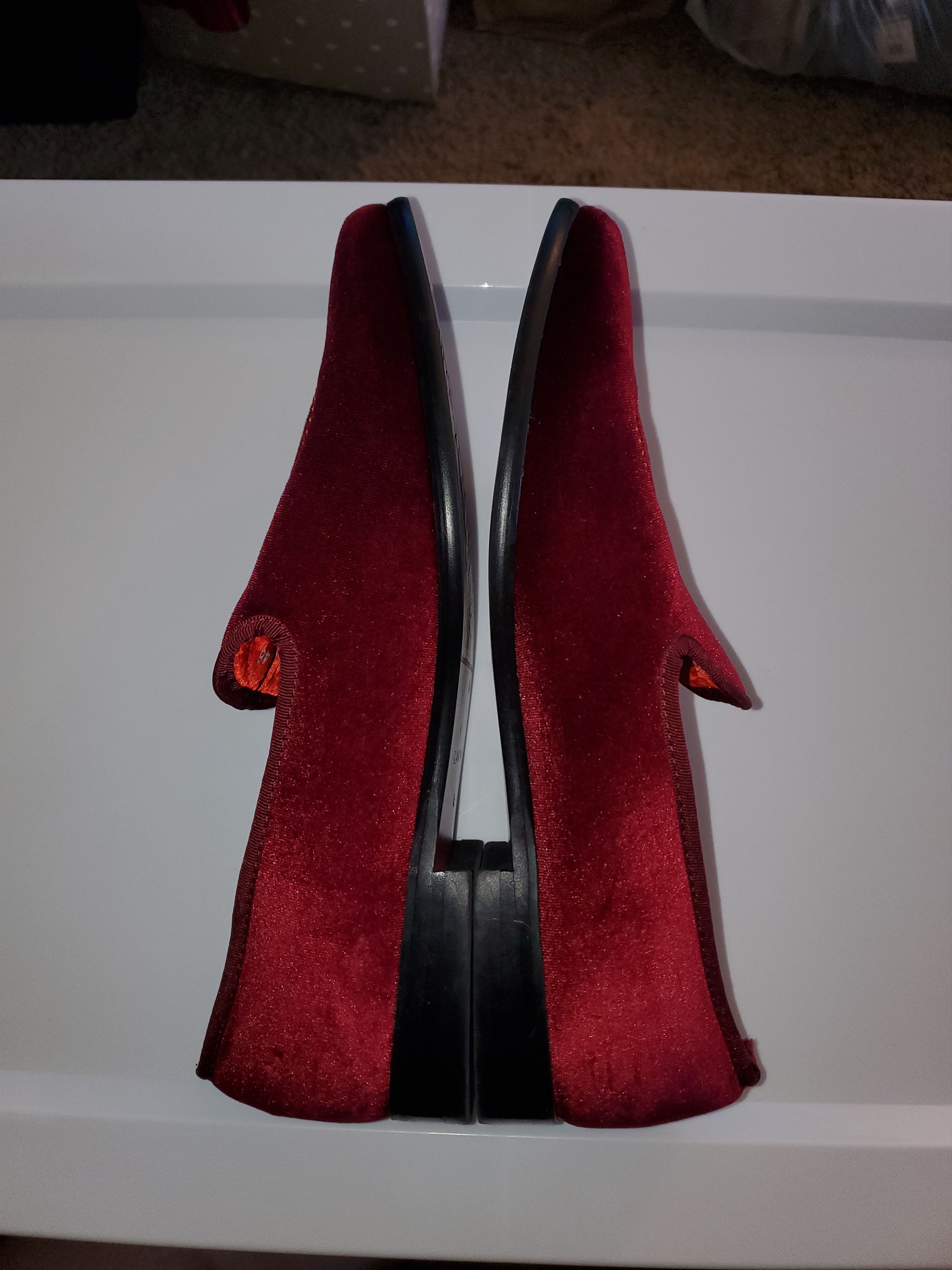 Other ELANROMAN velvet embroidered loafers (EU46/US12) Size US 12 / EU 45 - 4 Thumbnail
