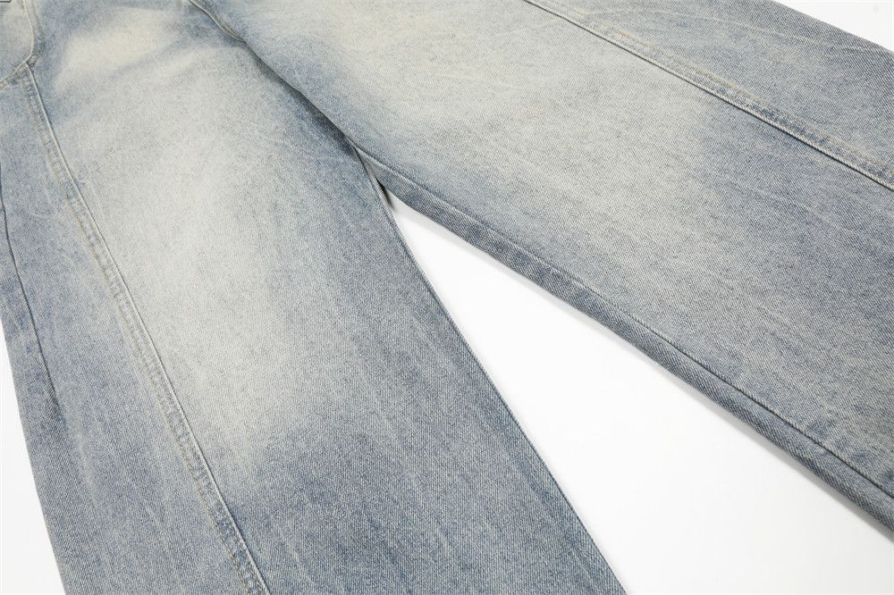 Jean Men's distressed punk retro washed gradient jeans Size US 32 / EU 48 - 5 Thumbnail