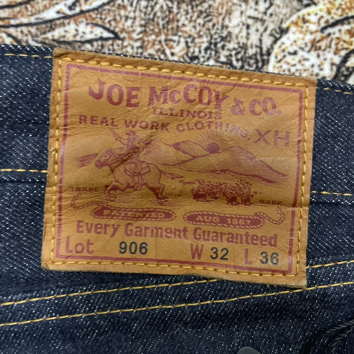 The Real McCoy's 🔥🇯🇵NOS Unworm Joe Mc Coy Stoned Washed Selvedge Denim Jeans Size US 32 / EU 48 - 12 Thumbnail