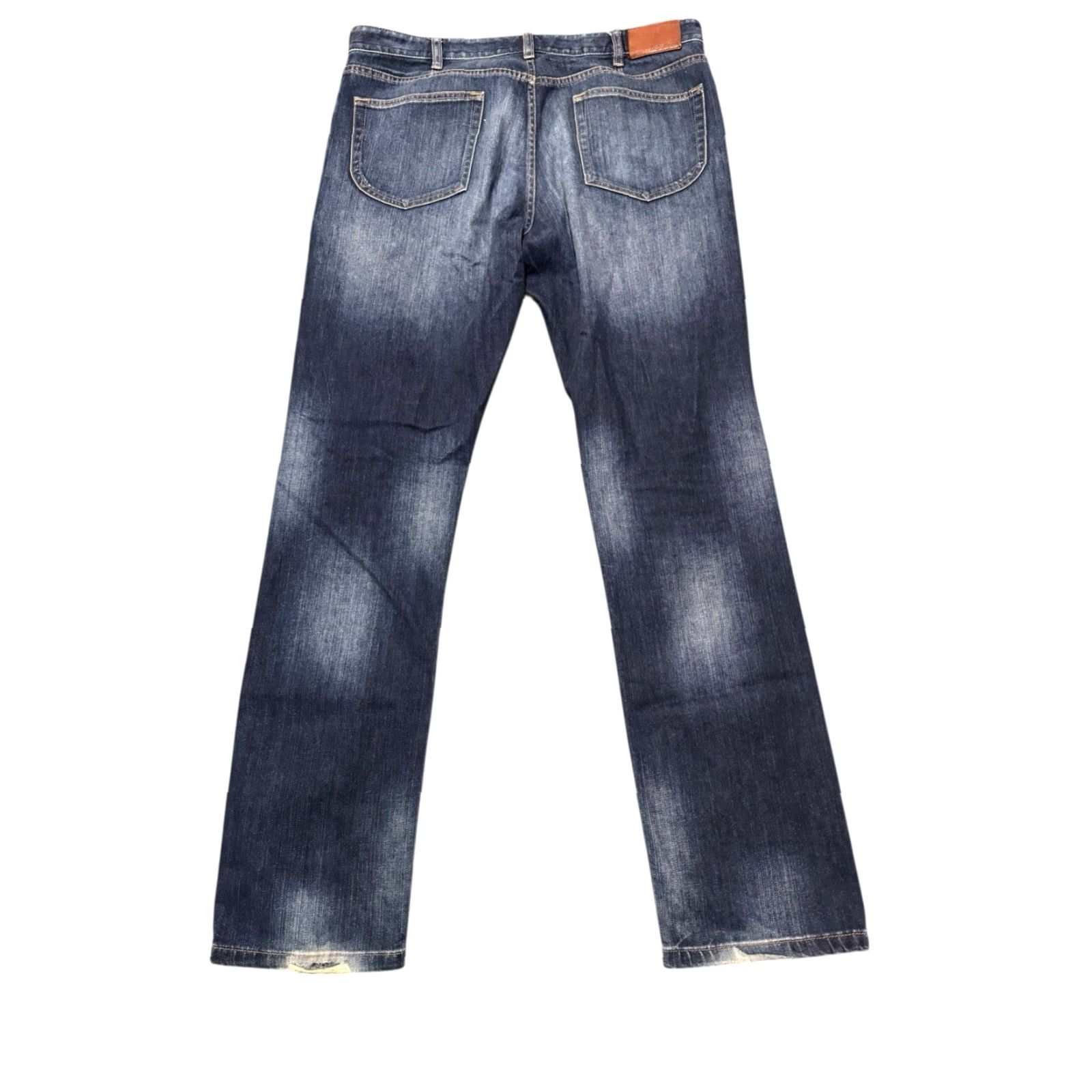 Ermenegildo Zegna ZEGNA SPORT Jeans Men Regular W38 L32 Mercerized Denim 9.5oz Blue 5-Pocket Button Zip Transported Logo Vintage No Size US 36 / EU 52 - 6 Thumbnail