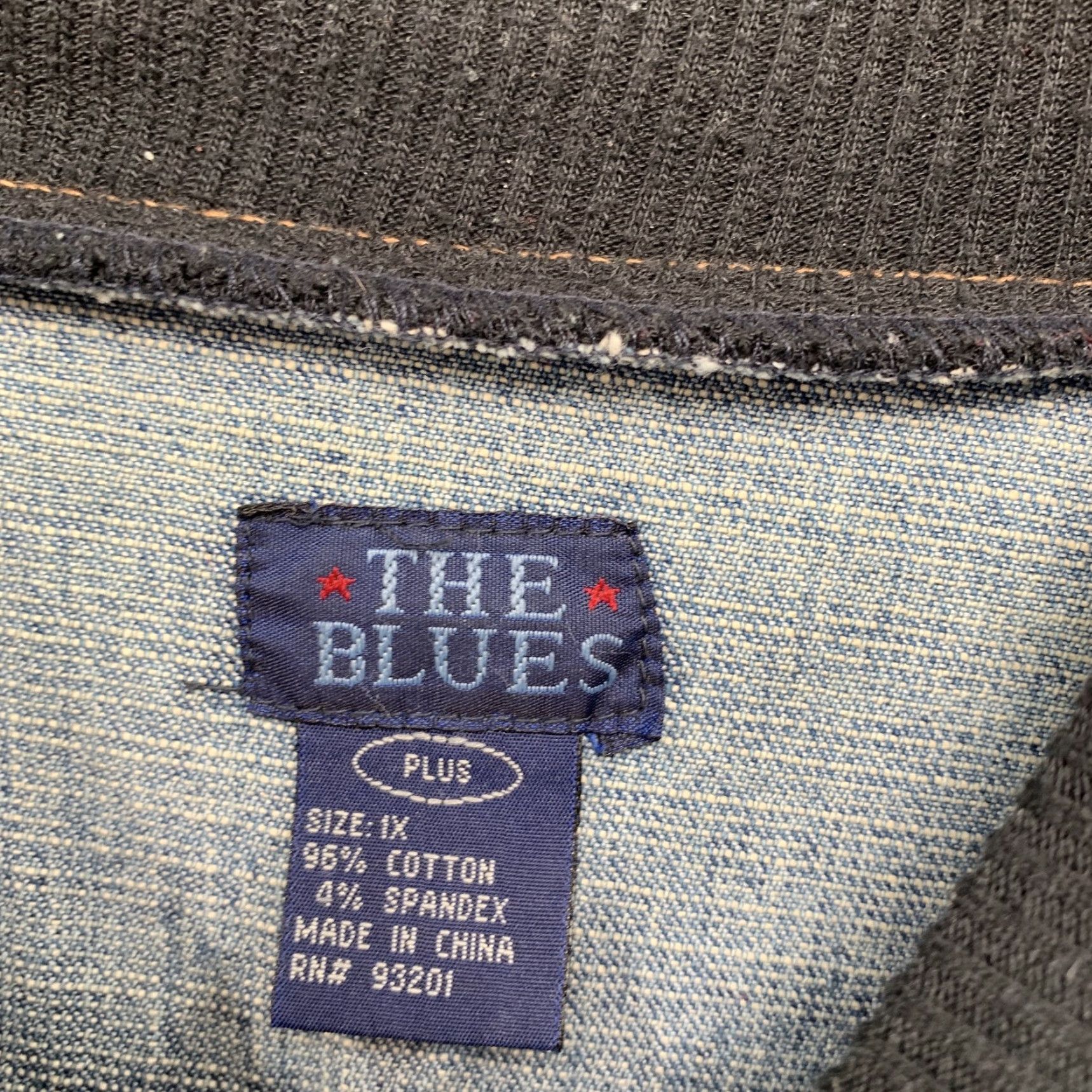 Vintage VINTAGE The Blues Denim Jacket Womens Plus 1X Blue Bomber Zip Up Pocket Zipper 1X Green? Wait. Size XL / US 12-14 / IT 48-50 - 4 Thumbnail