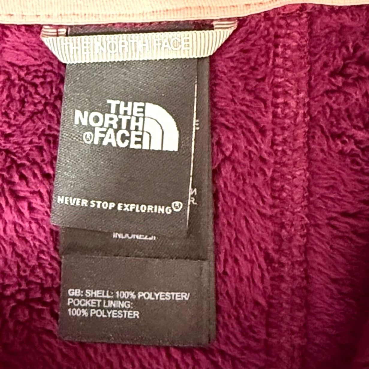 The North Face The North Face Morninglory M Full Zip Ultra Soft Fleece Jacket C708 Berry Purple / Pink Solid Zip Women's M EUC Size M / US 6-8 / IT 42-44 - 6 Thumbnail