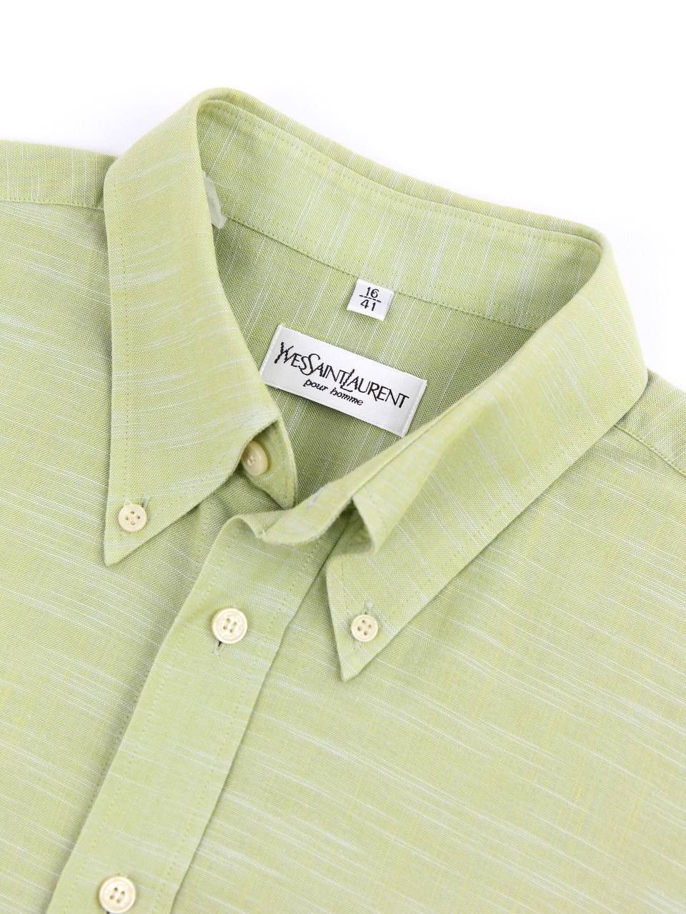 Yves Saint Laurent YVES SAINT LAURENT Cotton and linen short-sleeved shirt Size US XL / EU 56 / 4 - 7 Thumbnail