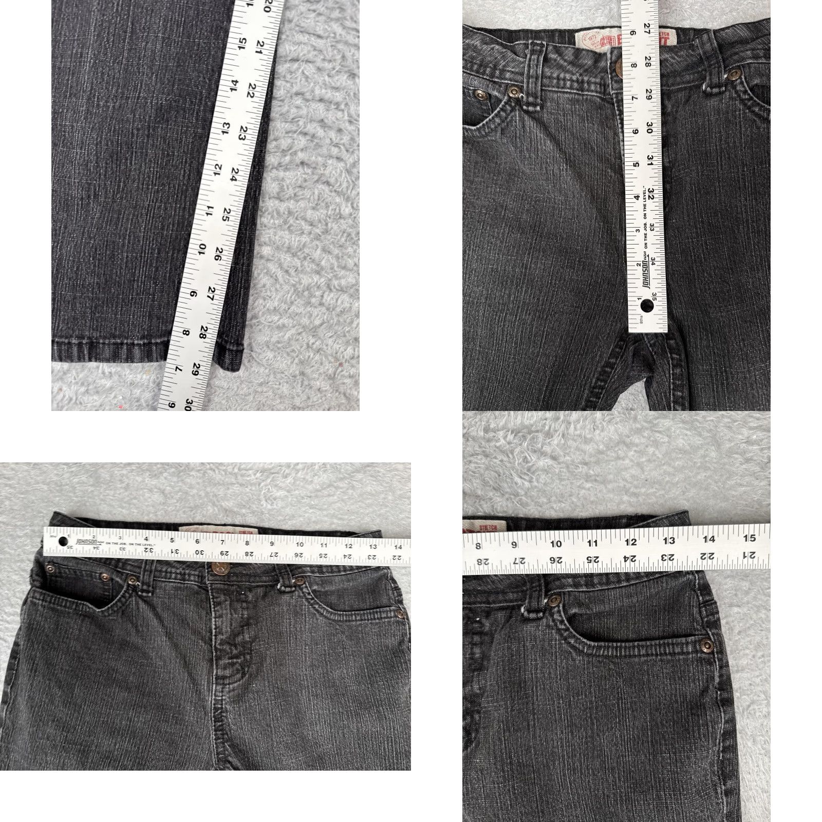 Faded Glory Faded Glory Jeans Womens Petite 4 Bootcut Denim Charcoal Mid Rise 26x29 Stretch 5-Pocket Logo Zipper Jeans Mens? Size 27" / US 4 / IT 40 - 8 Thumbnail