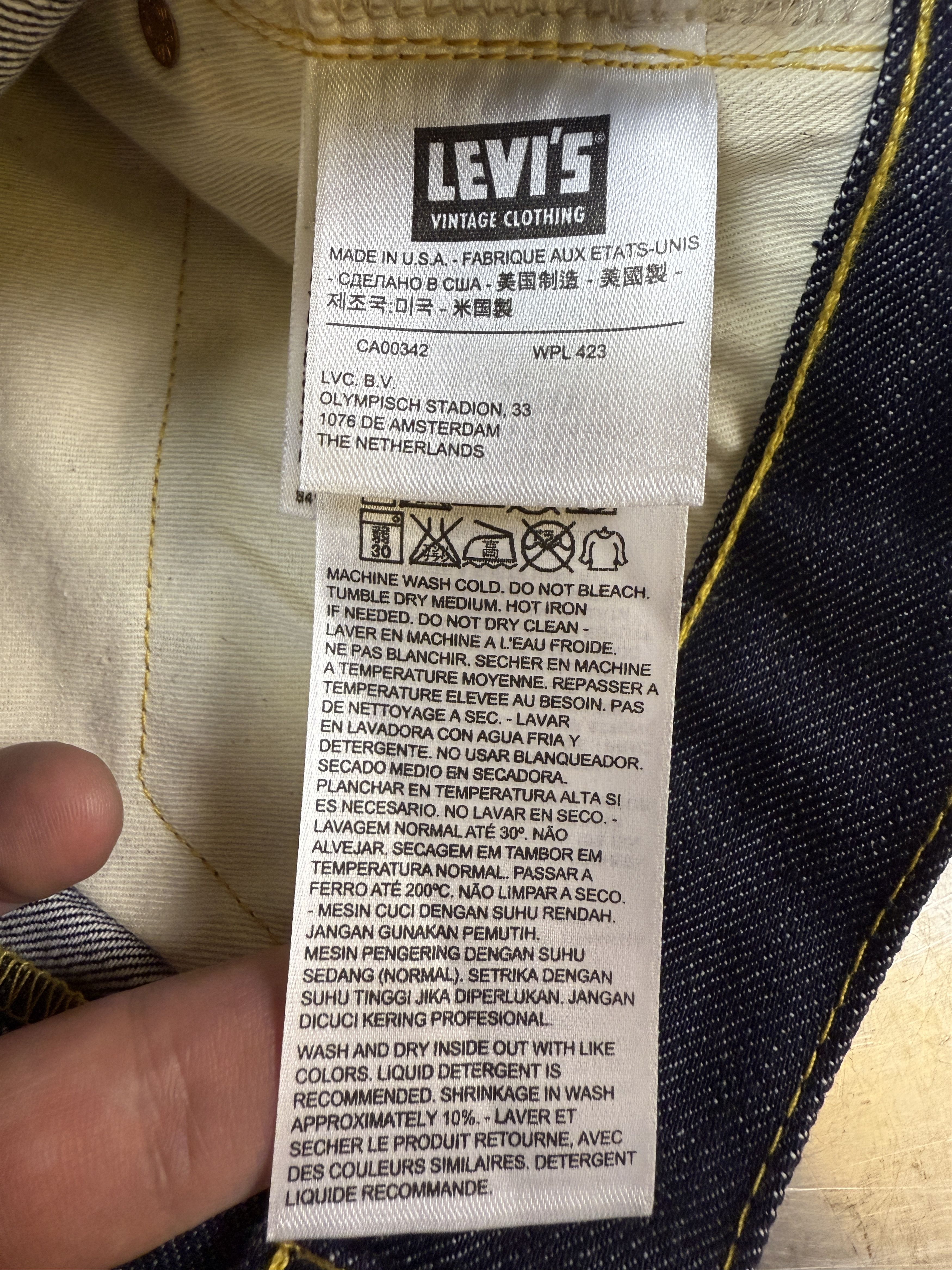 Levi's Vintage Clothing Levi's Vintage 1944 WWII S501XX Cone Mills Denim Jeans Size US 32 / EU 48 - 10 Thumbnail