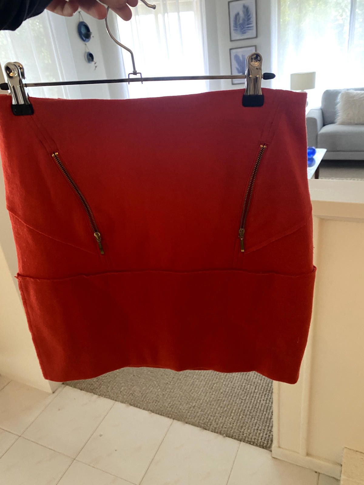 Country Road country road red mini skirt with zips size xs Size 26" / US 2 / IT 38 - 1 Thumbnail