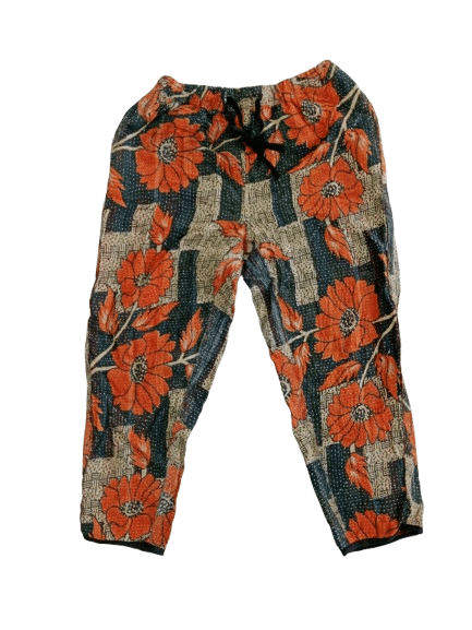 Japanese Brand Native Works Pants Inspired Kapital Style Sashiko Flower Mot Size US 33 - 1 Thumbnail