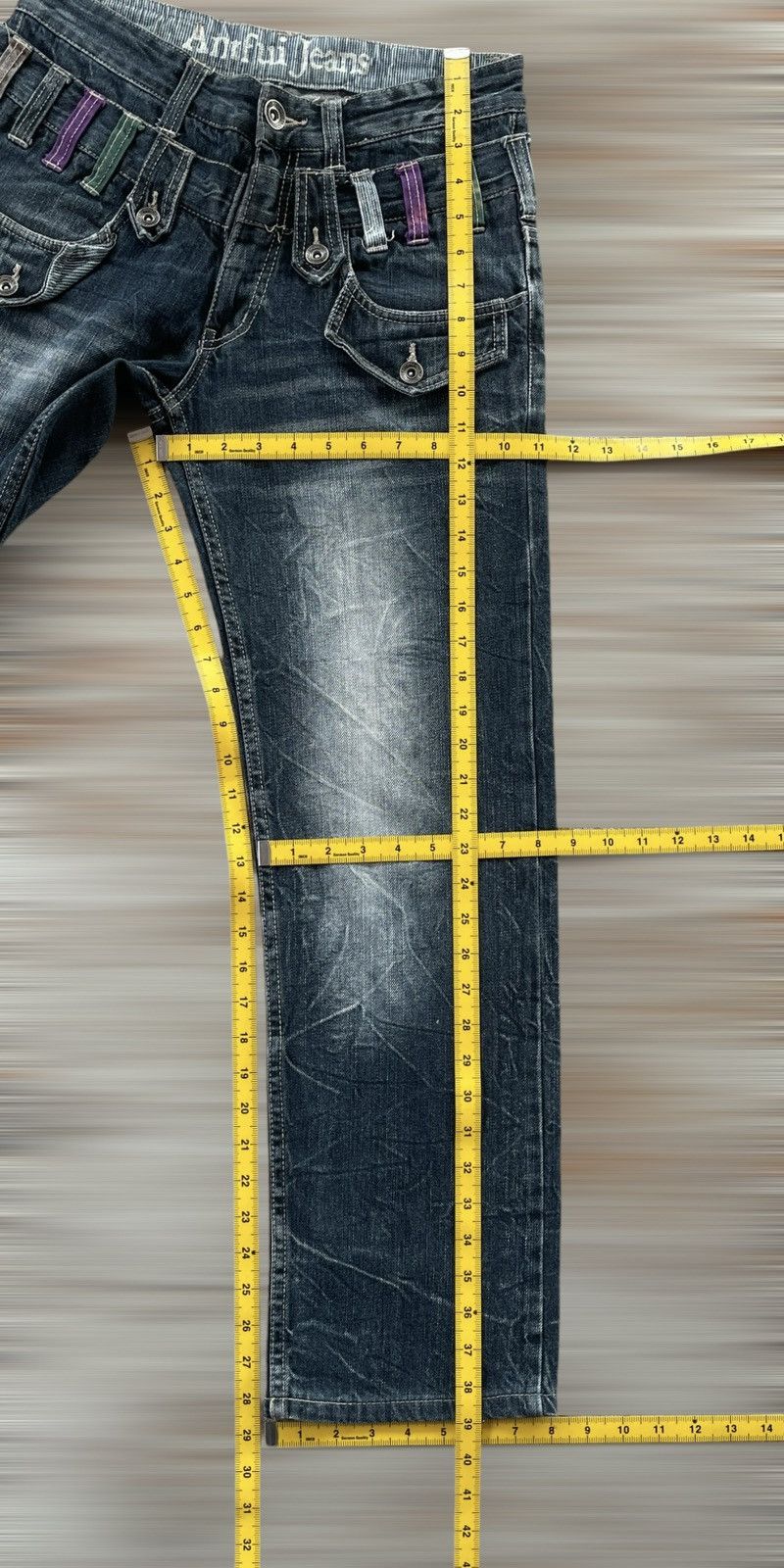 Fashion Victim × If Six Was Nine × Vintage ANTFUI DOUBLE WAIST JEANS Size US 28 / EU 44 - 10 Thumbnail