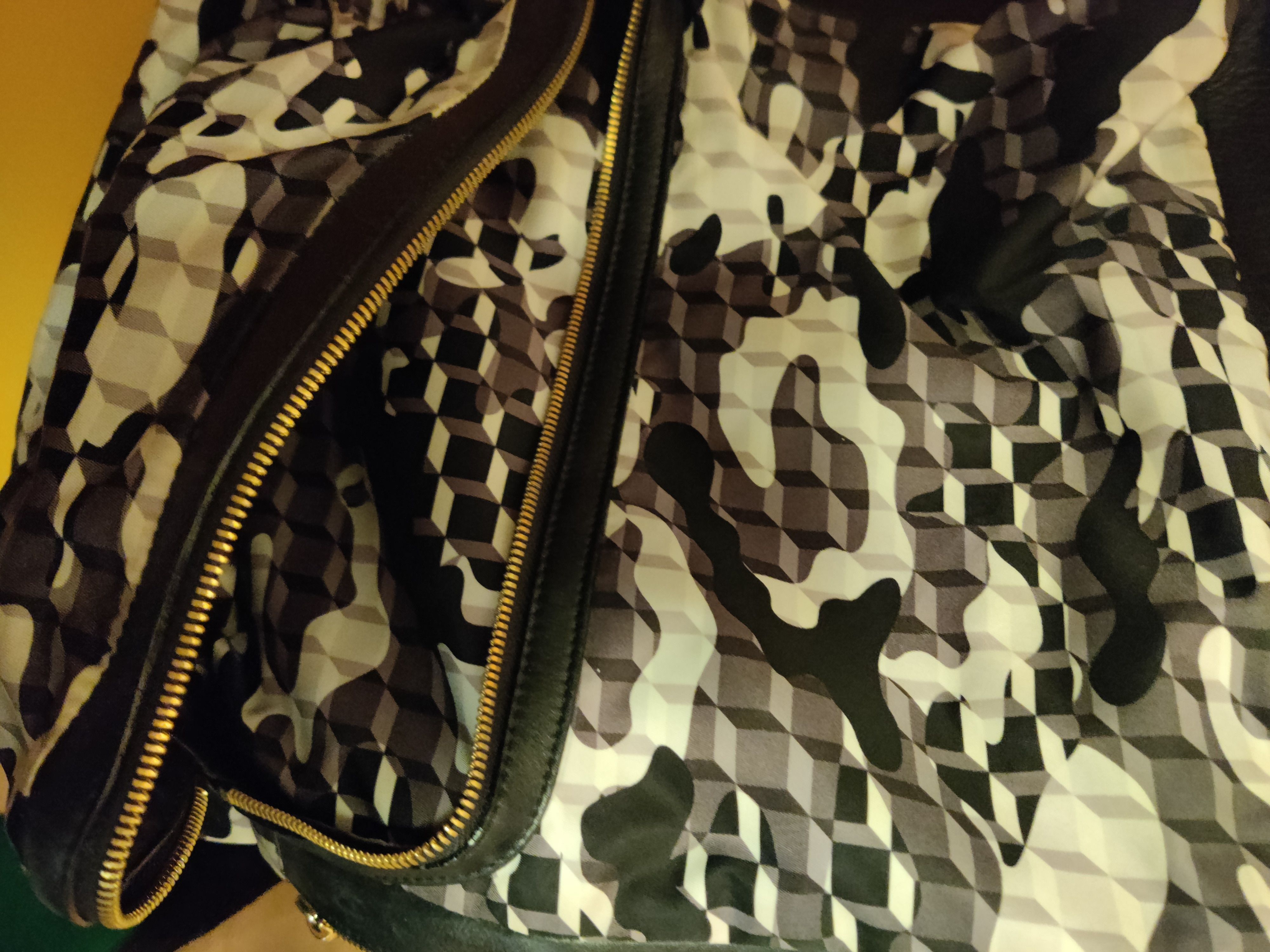 Pierre Hardy Cube print backpack, leather interior Size ONE SIZE - 4 Thumbnail