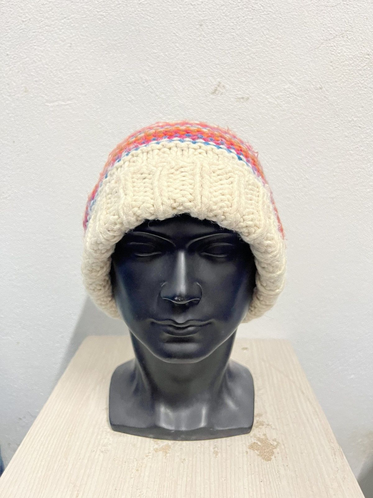 Vintage Vintage Milsa Knit Multicolour Beanie Hat Size ONE SIZE - 2 Thumbnail