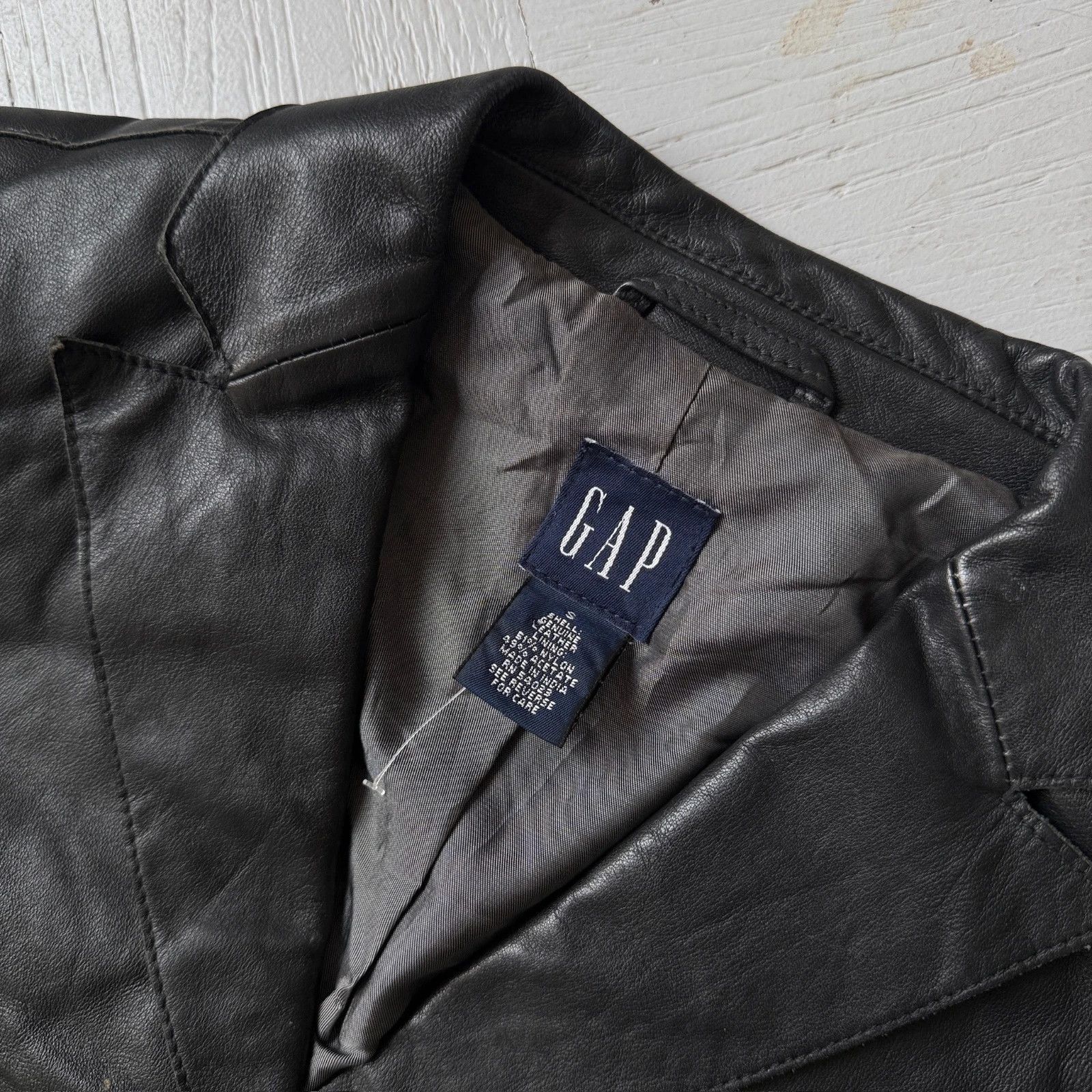 Gap Vintage Real Leather Gap Blazer Jacket Size US M / EU 48-50 / 2 - 6 Thumbnail