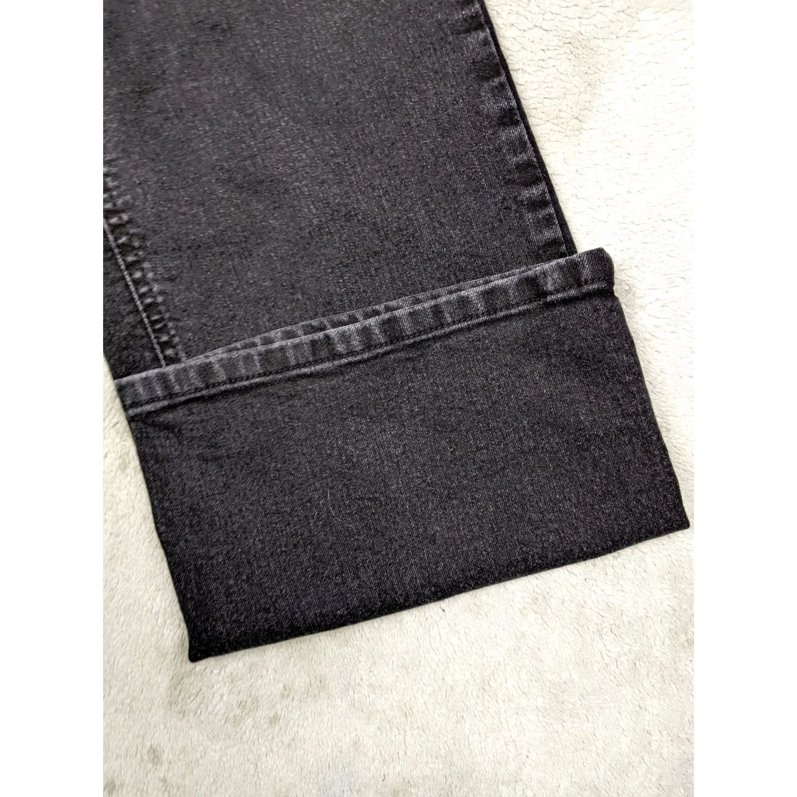 Vintage Woman Within Womens Plus Petite 16WP Black Jeans Bootcut Elastic Waistband Size 26" / US 2 / IT 38 - 2 Thumbnail