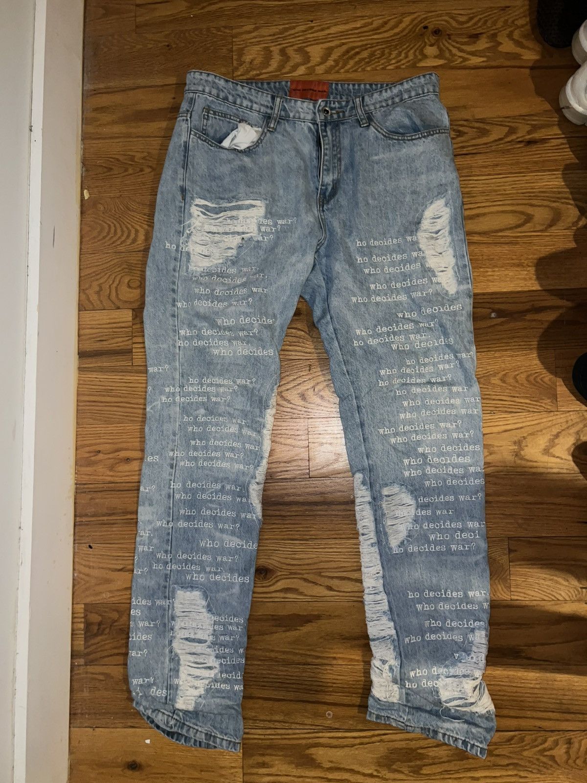 Who Decides War Who Decides Ware Embroidered Denim Size US 34 / EU 50 - 1 Thumbnail