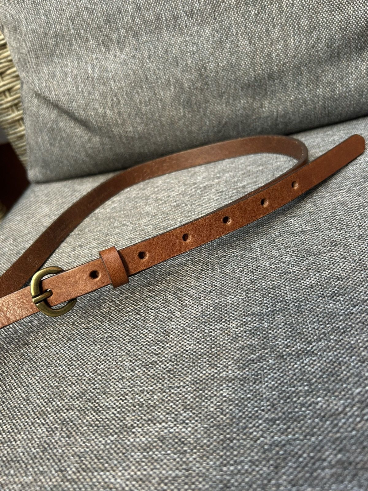 ba&sh ba&sh Thin Leather Brown Belt 80(32) Size ONE SIZE - 3 Thumbnail