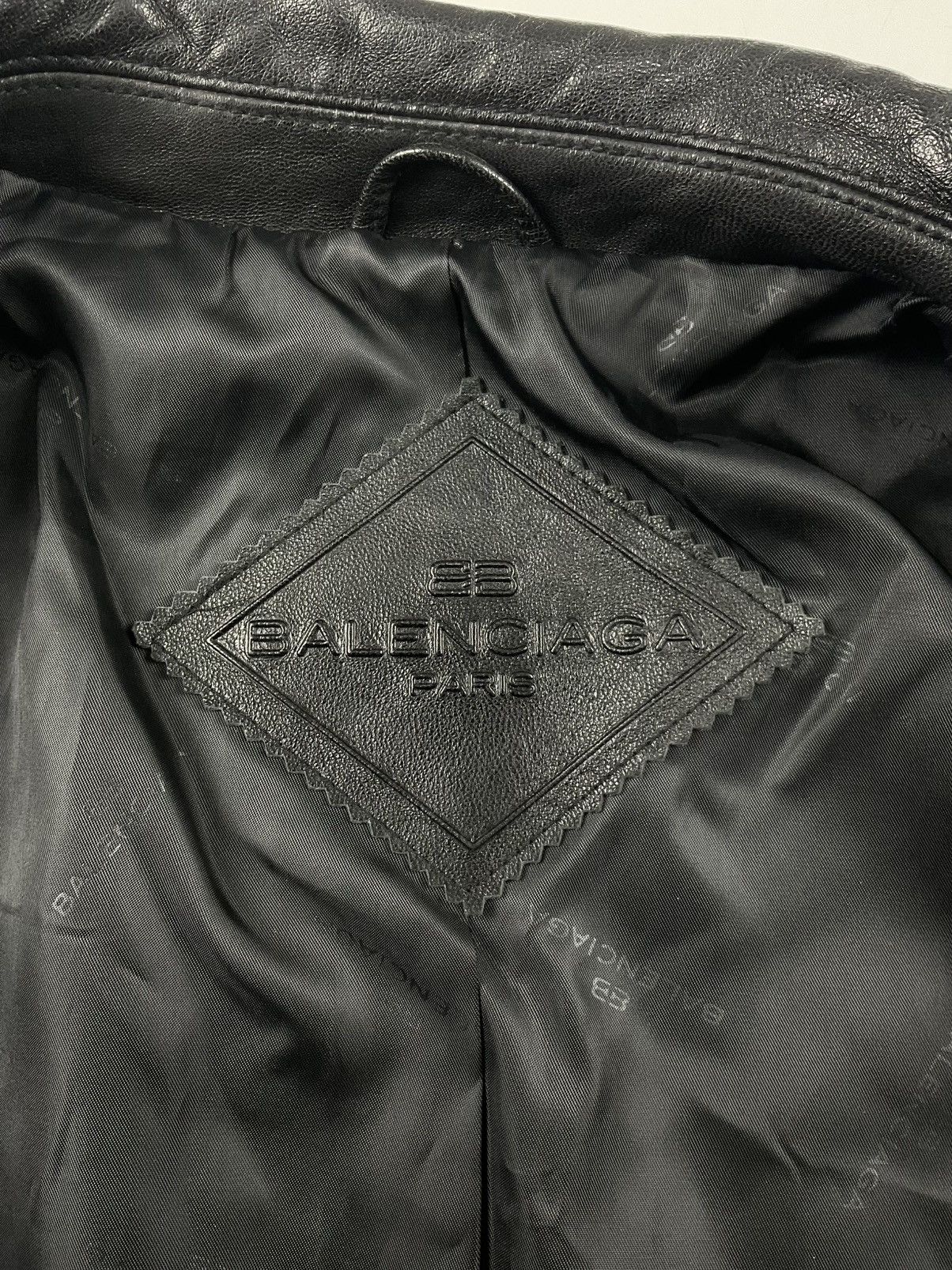 Balenciaga Vintage Balenciaga Leather Jacket Size US XL / EU 56 / 4 - 8 Thumbnail
