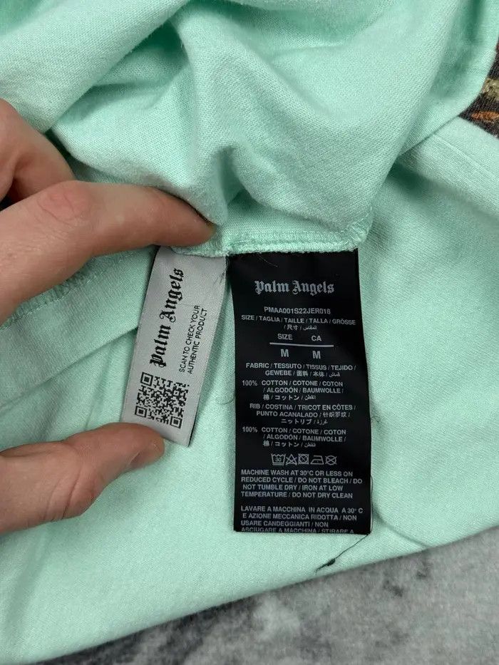 Palm Angels Palm Angels Leopard Bear T-Shirt Men Size M Green Mint Size US M / EU 48-50 / 2 - 4 Thumbnail