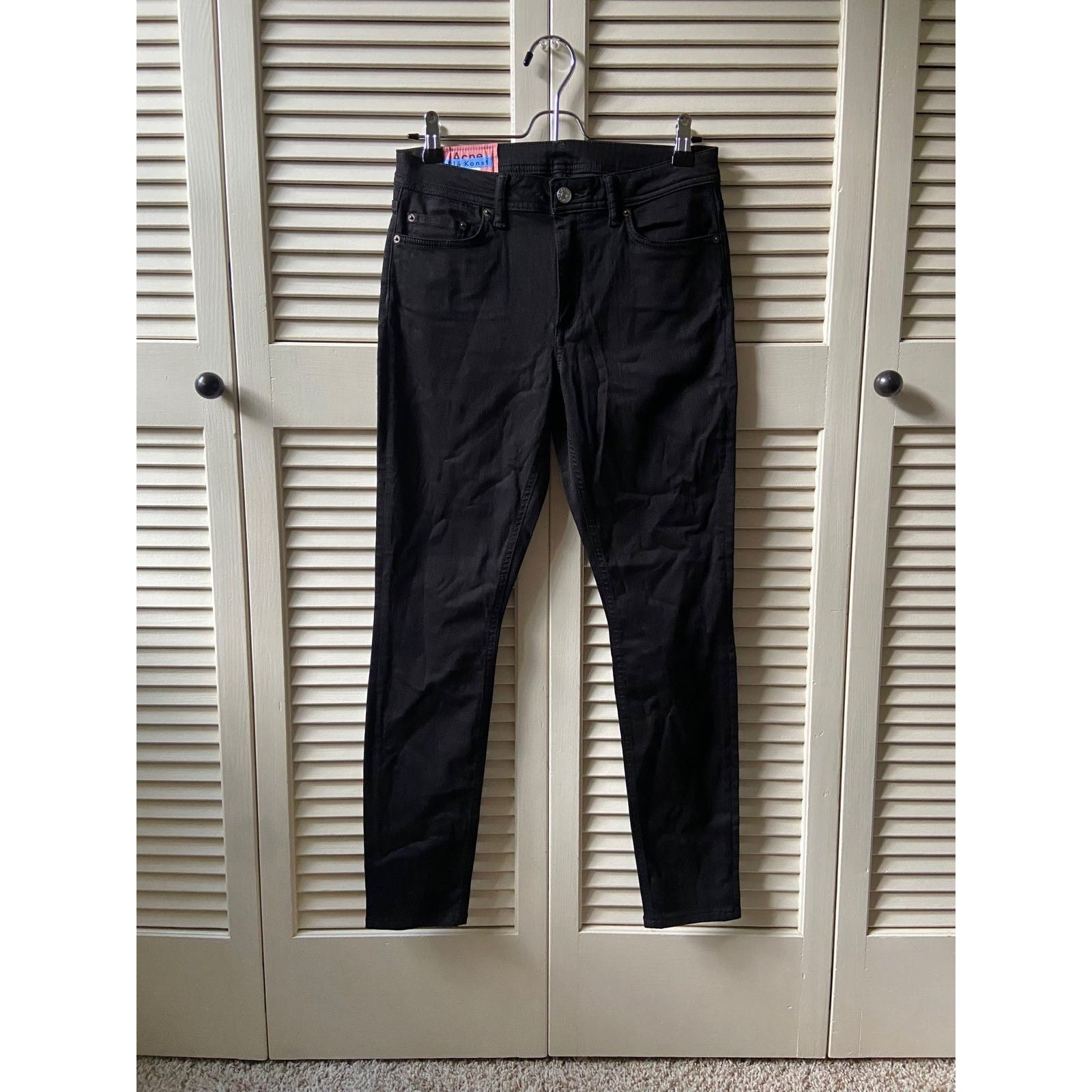 Acne Studios Acne Studios Climb Stay Black Denim Skinny Fit Jeans Pants Size 30" / US 8 / IT 44 - 1 Thumbnail